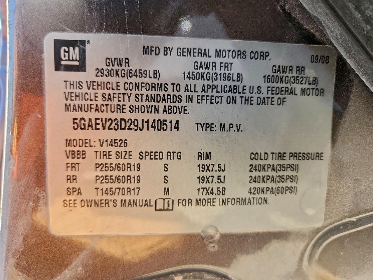 2009 BUICK ENCLAVE CXL photo 25