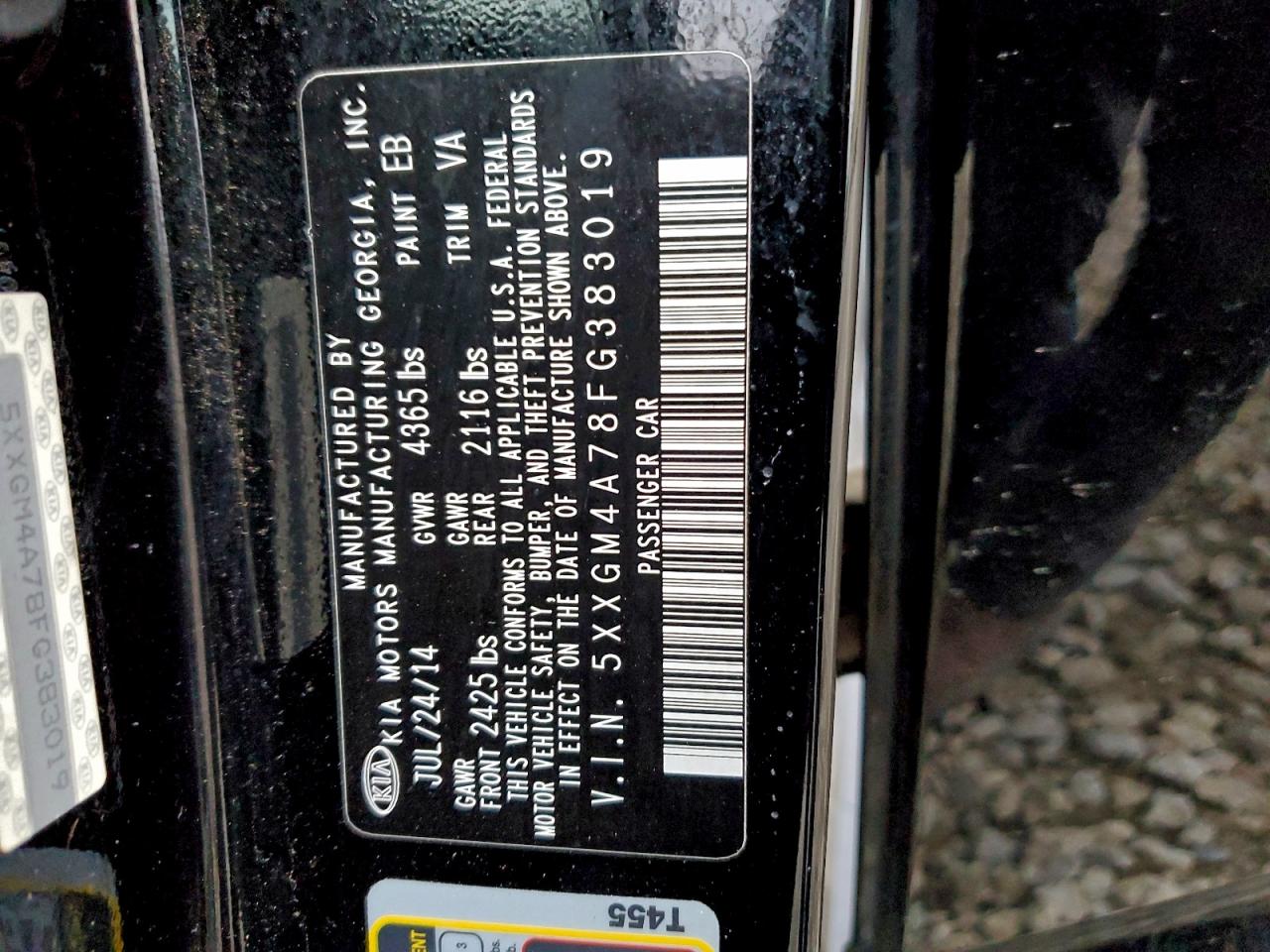 2015 KIA OPTIMA LX photo 12