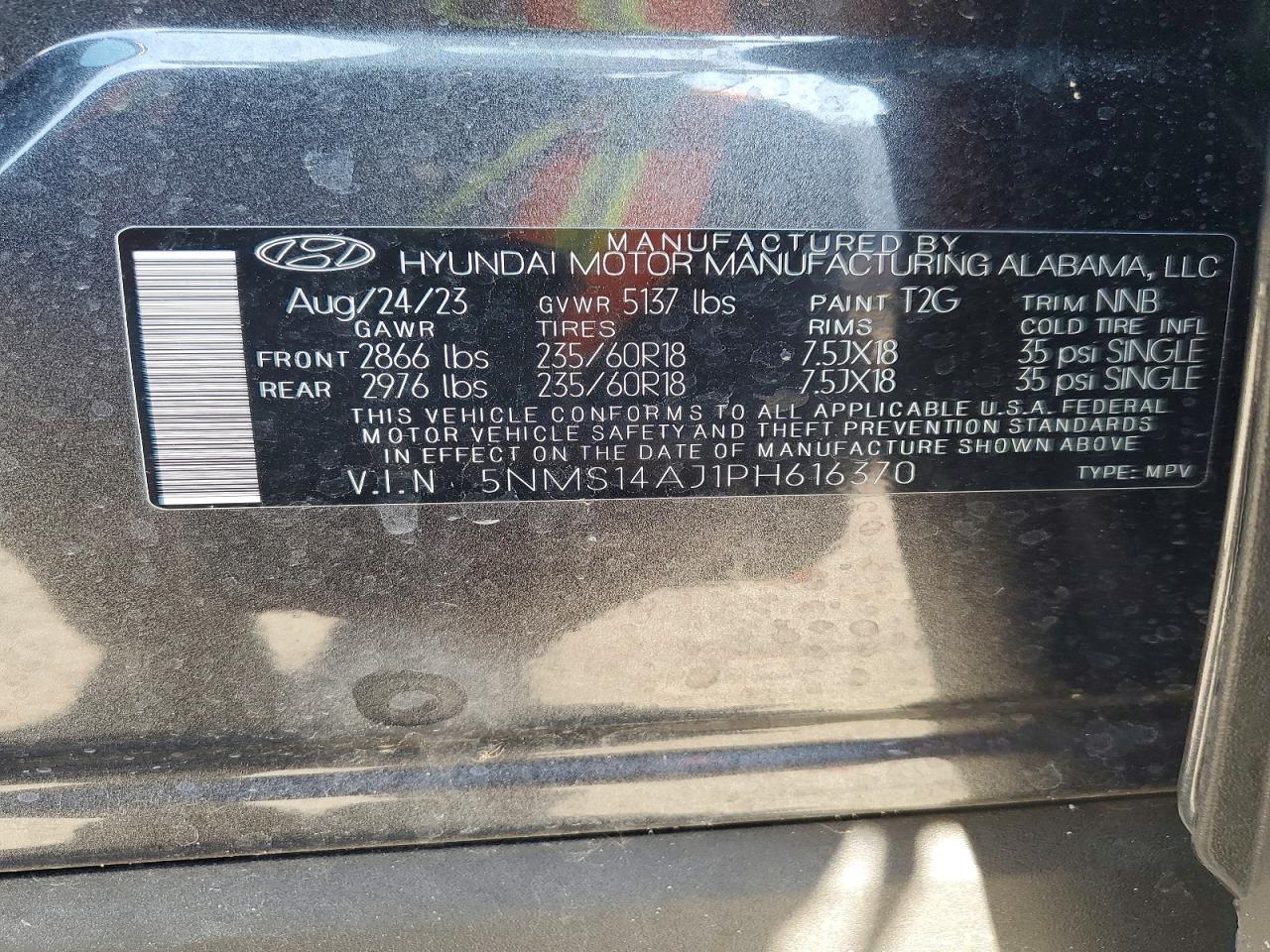 2023 HYUNDAI SANTA FE SE photo 13
