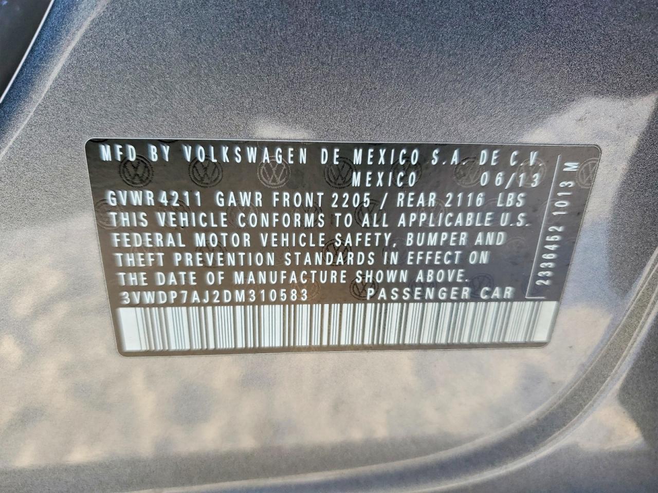2013 VOLKSWAGEN JETTA SE photo 13