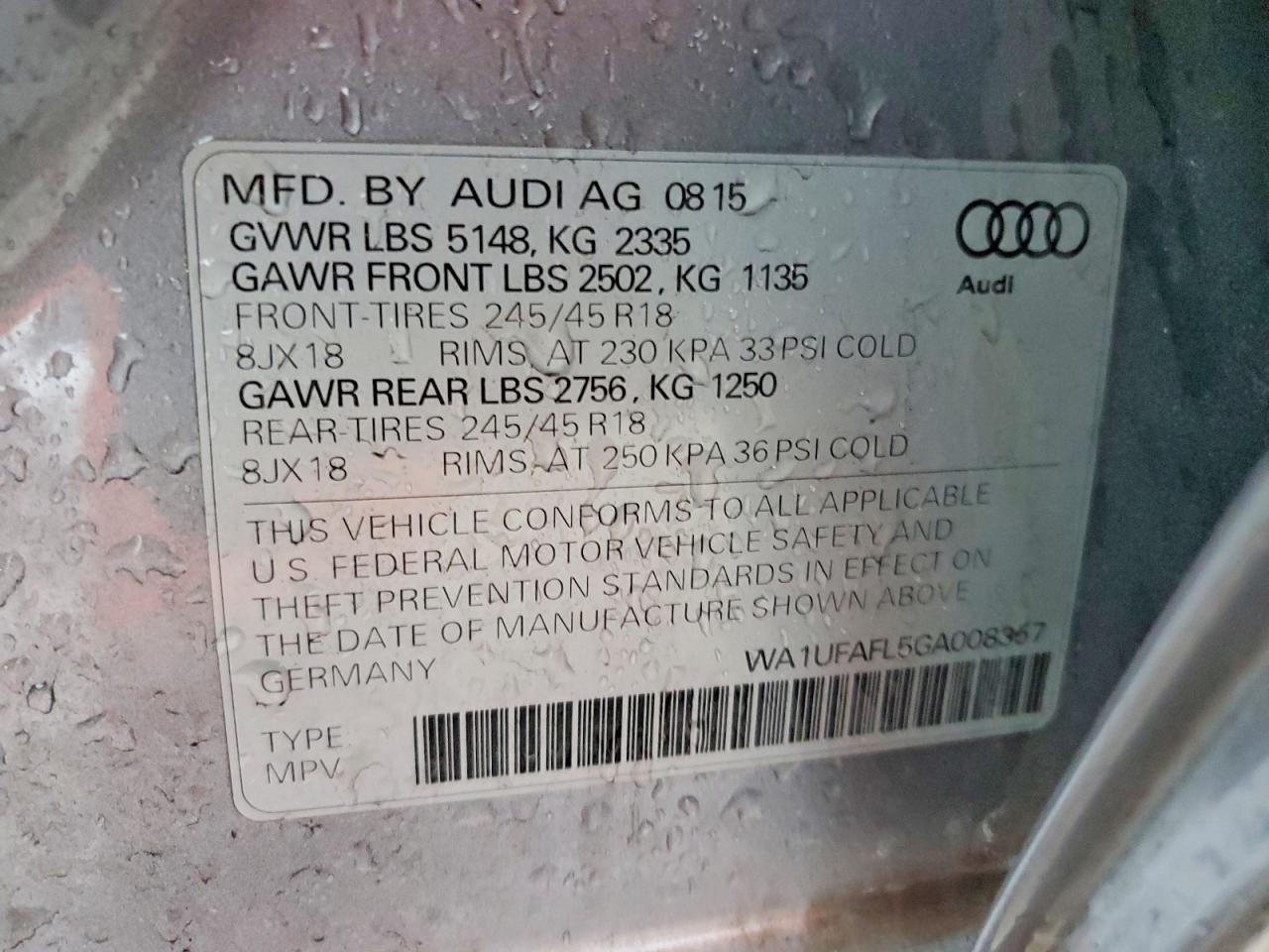 2016 AUDI A4 ALLROAD PREMIUM PLUS photo 12