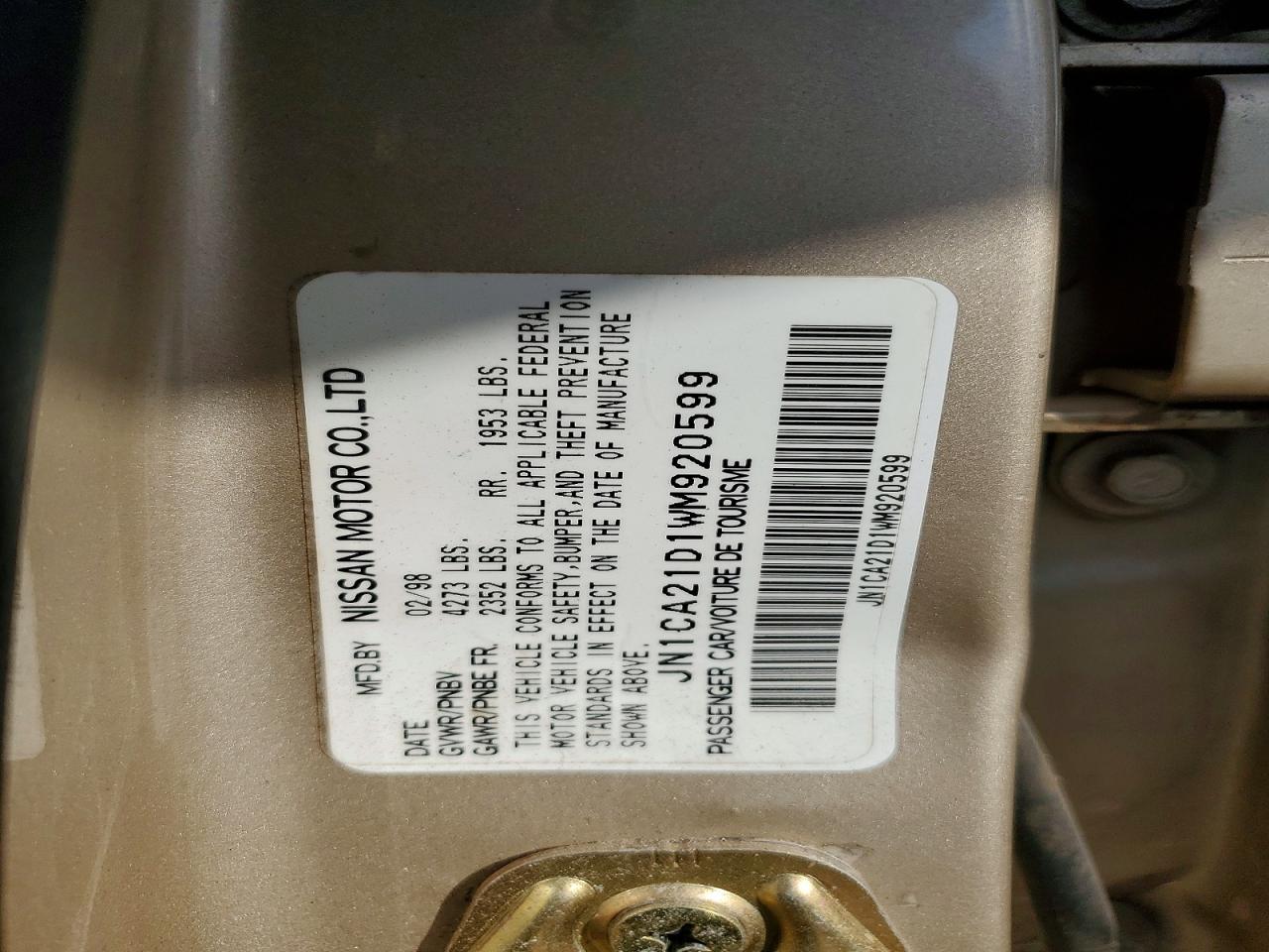 1998 NISSAN MAXIMA GLE photo 12