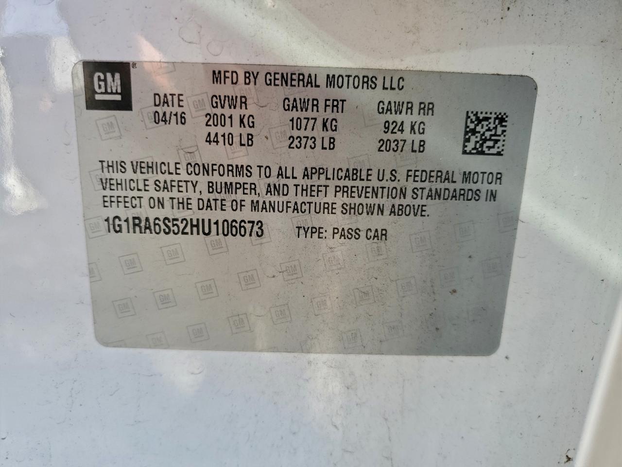 2017 CHEVROLET VOLT LT photo 12