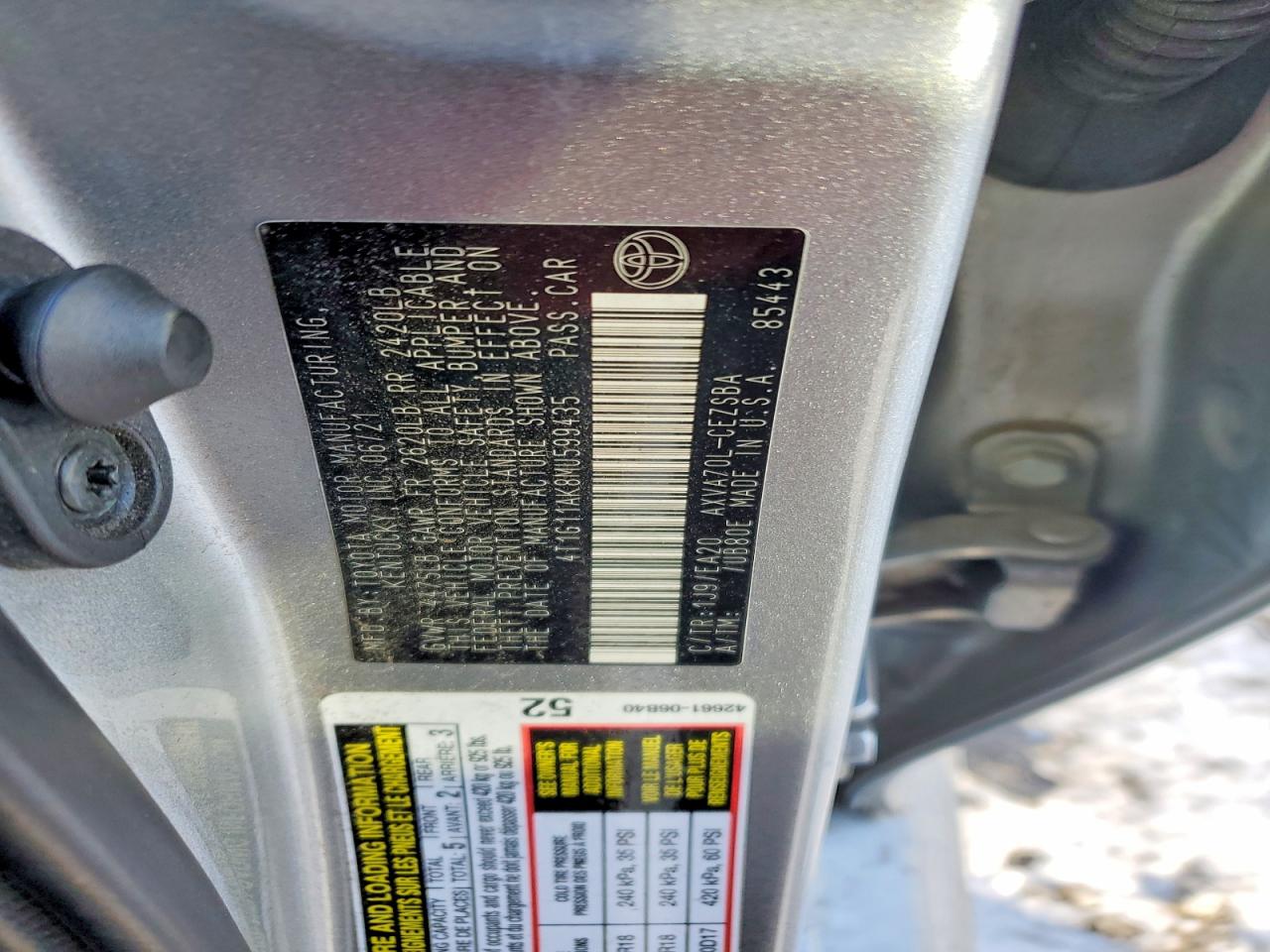 2021 TOYOTA CAMRY SE photo 12