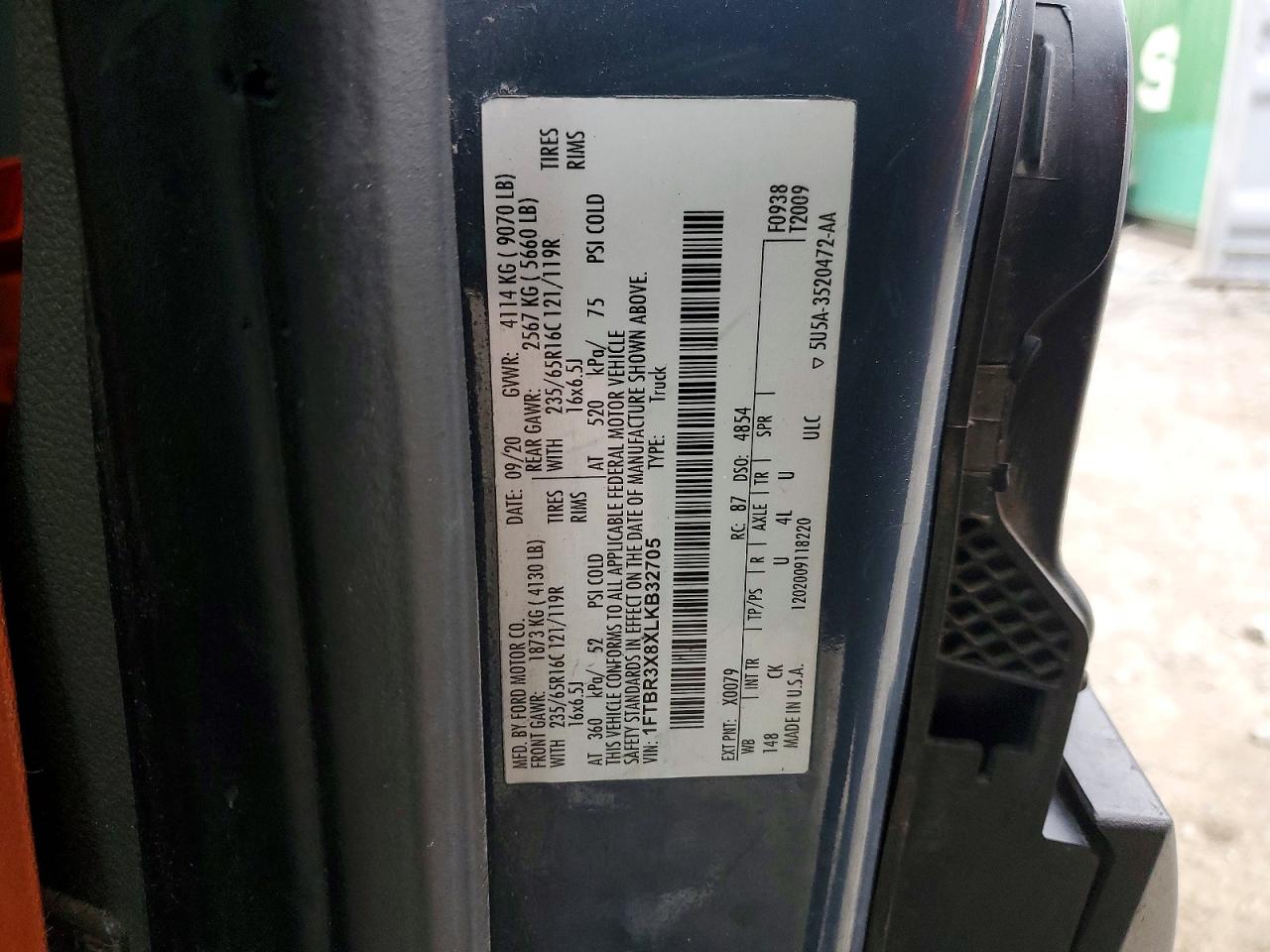 2020 FORD TRANSIT T-250 photo 12