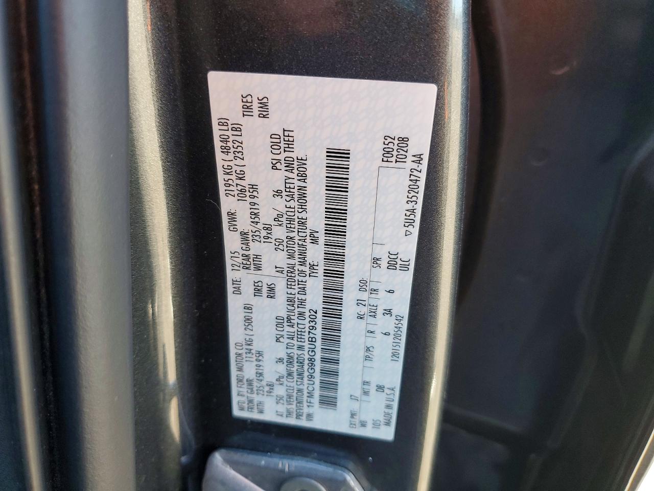 2016 FORD ESCAPE SE photo 25