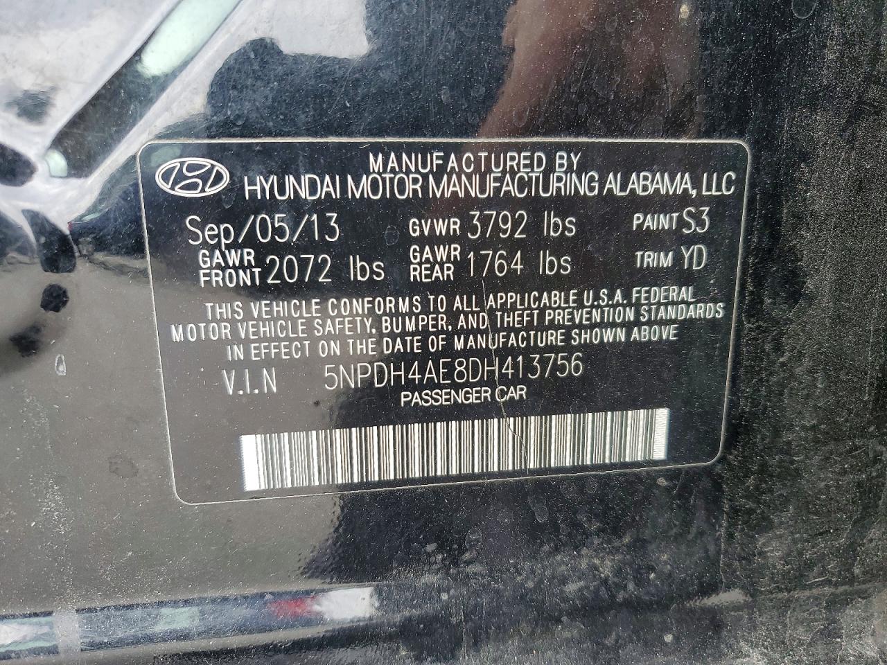 2013 HYUNDAI ELANTRA GLS photo 23