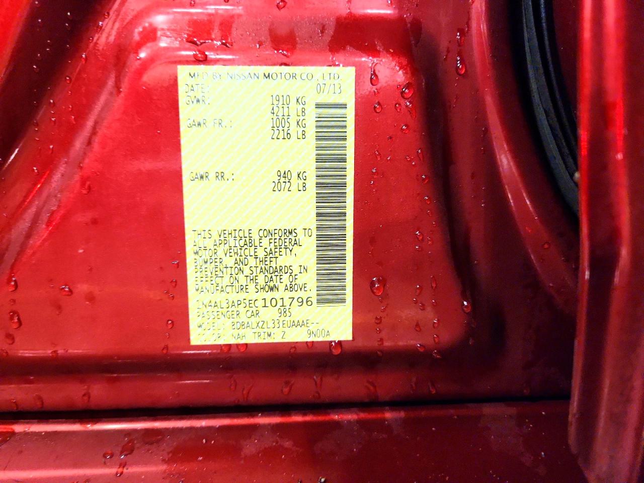 2014 NISSAN ALTIMA 2.5 photo 37