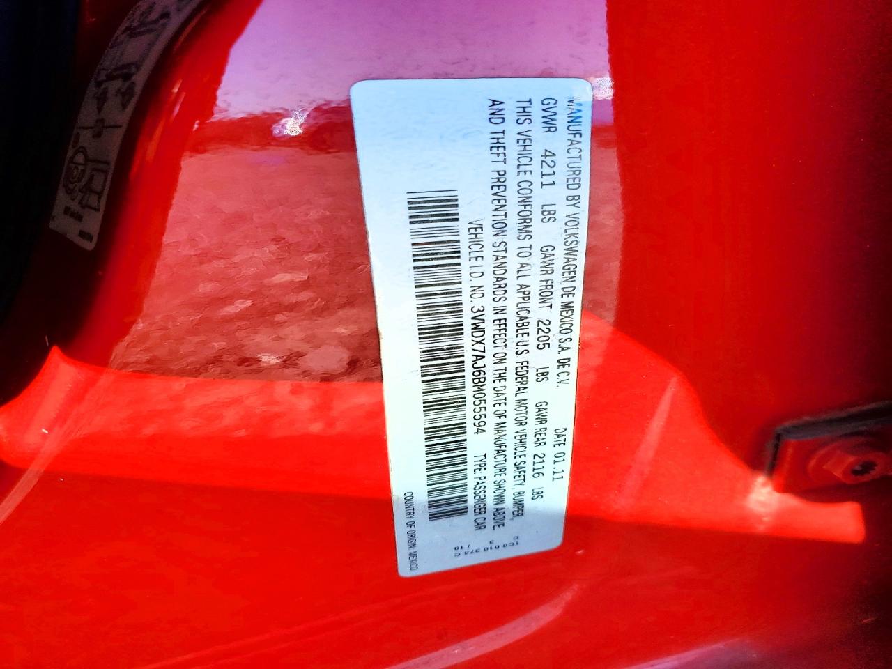 2011 VOLKSWAGEN JETTA SE photo 12