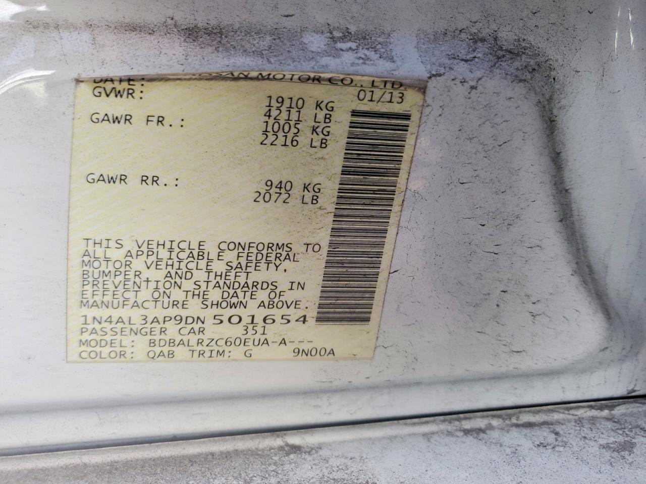 2013 NISSAN ALTIMA 2.5 photo 13