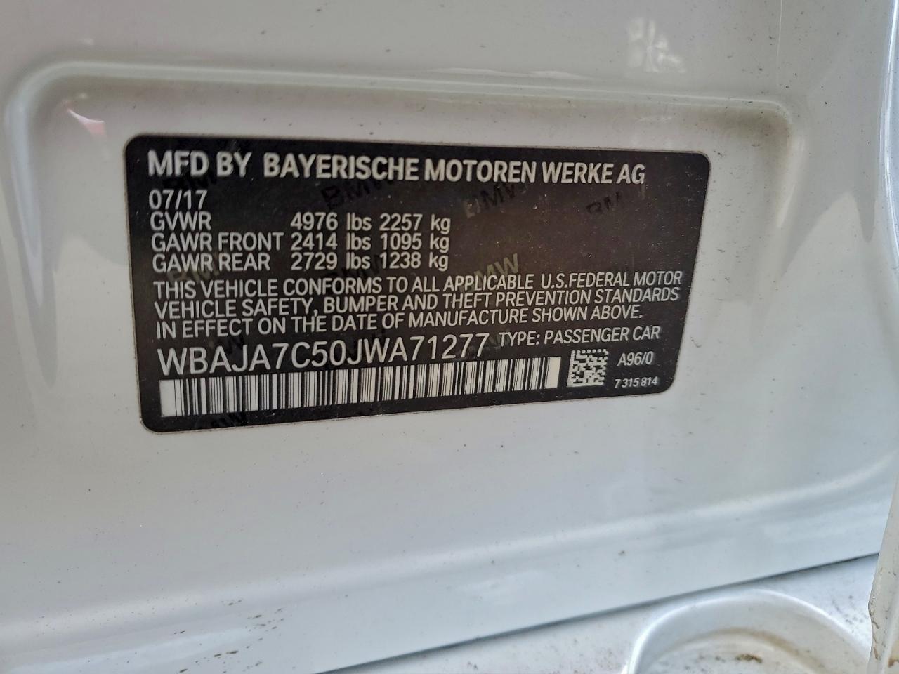 2018 BMW 530 XI photo 12