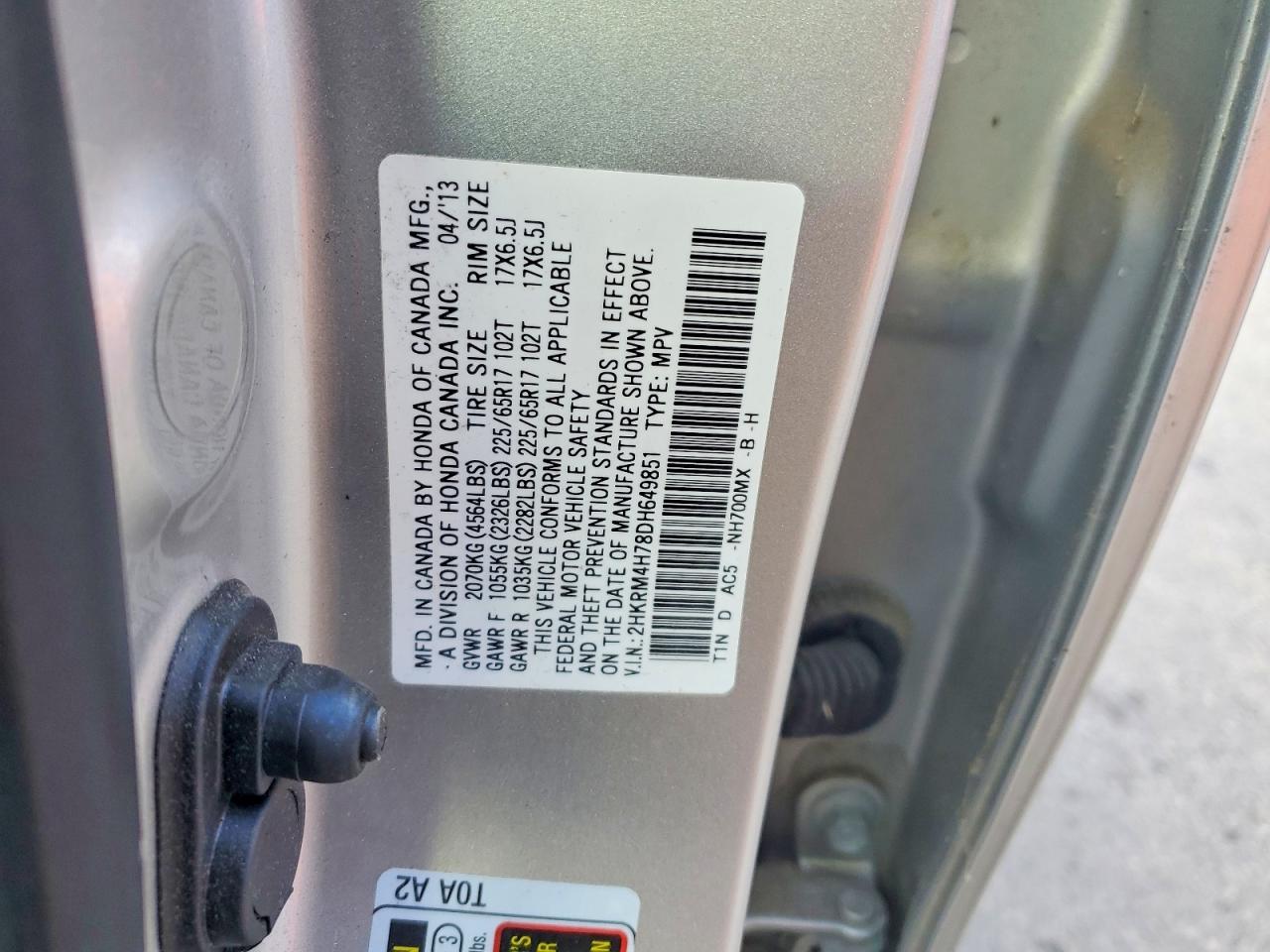 2013 HONDA CR-V EXL photo 13