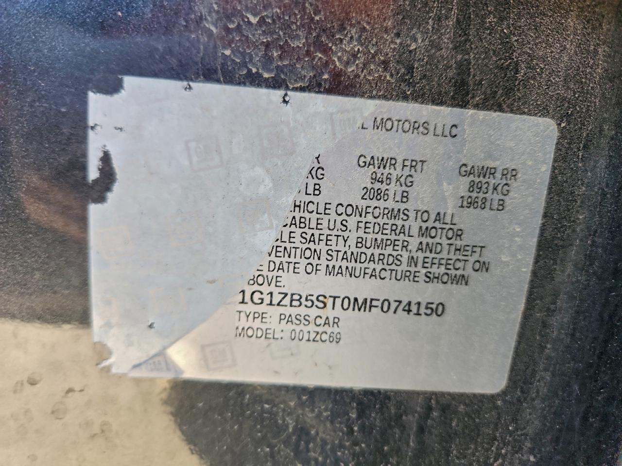 2021 CHEVROLET MALIBU LS photo 13