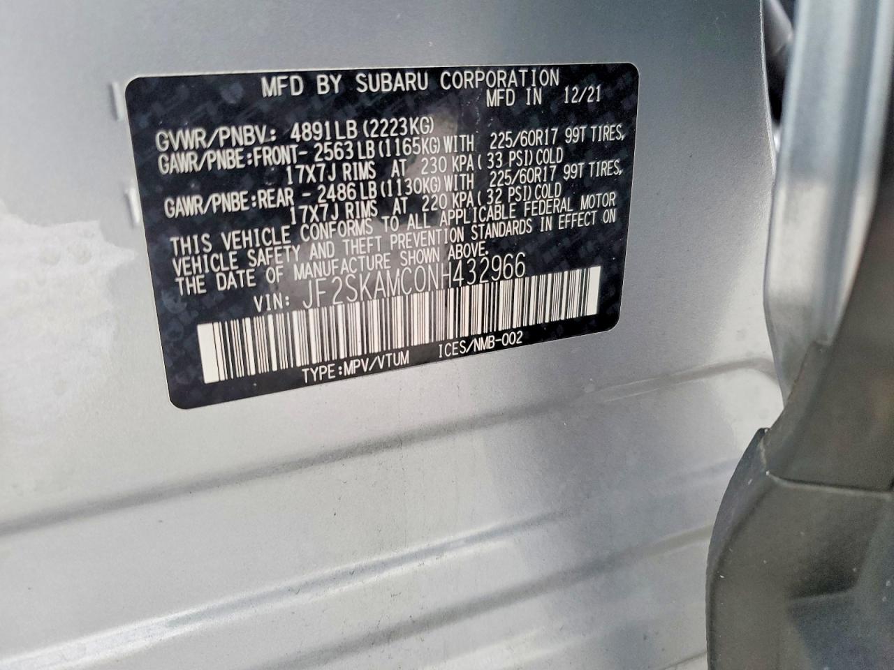 2022 SUBARU FORESTER WILDERNESS photo 25