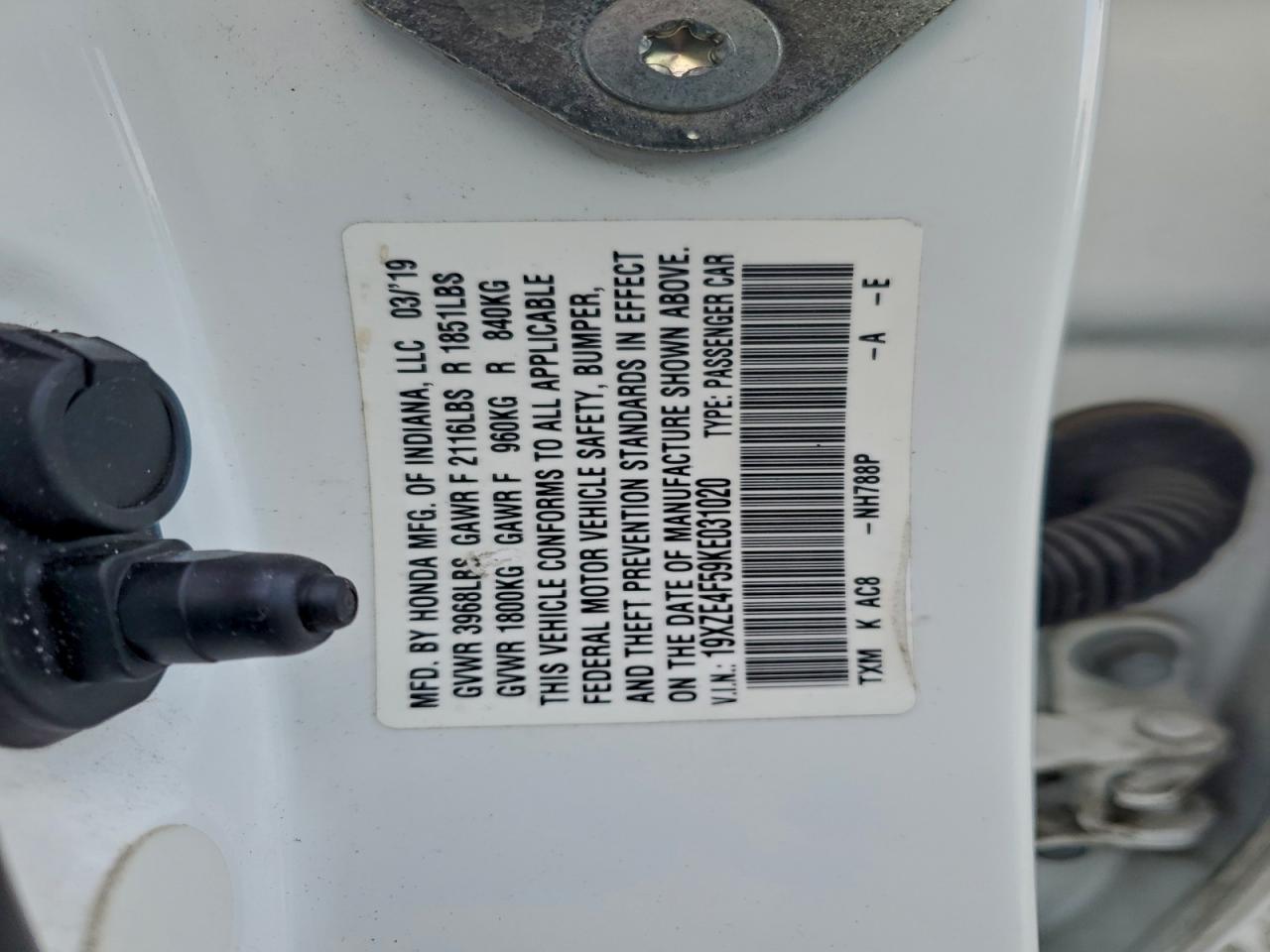 2019 HONDA INSIGHT EX photo 23