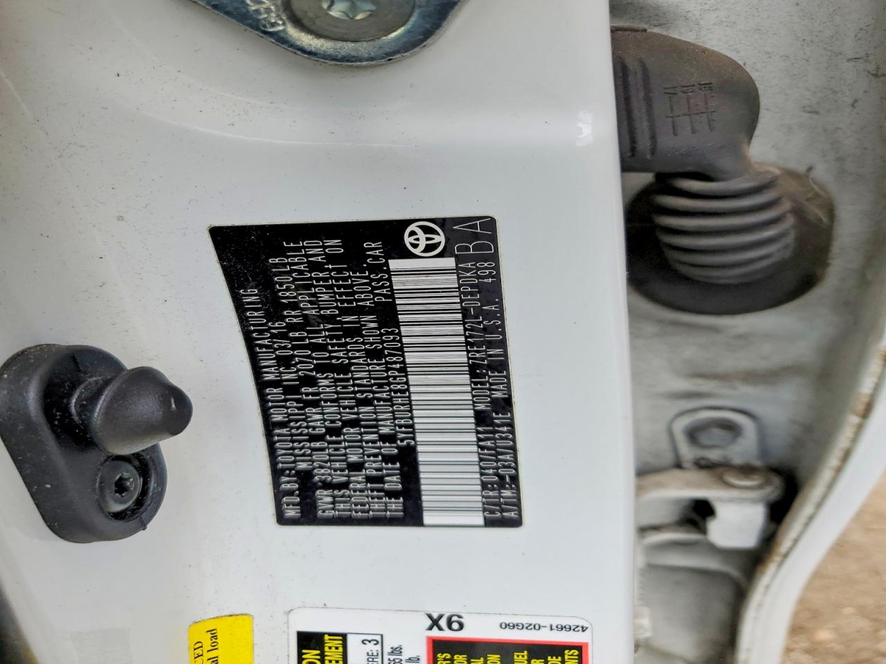2016 TOYOTA COROLLA L photo 37