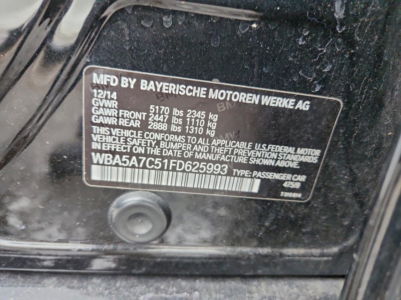2015 BMW 528 XI photo 12