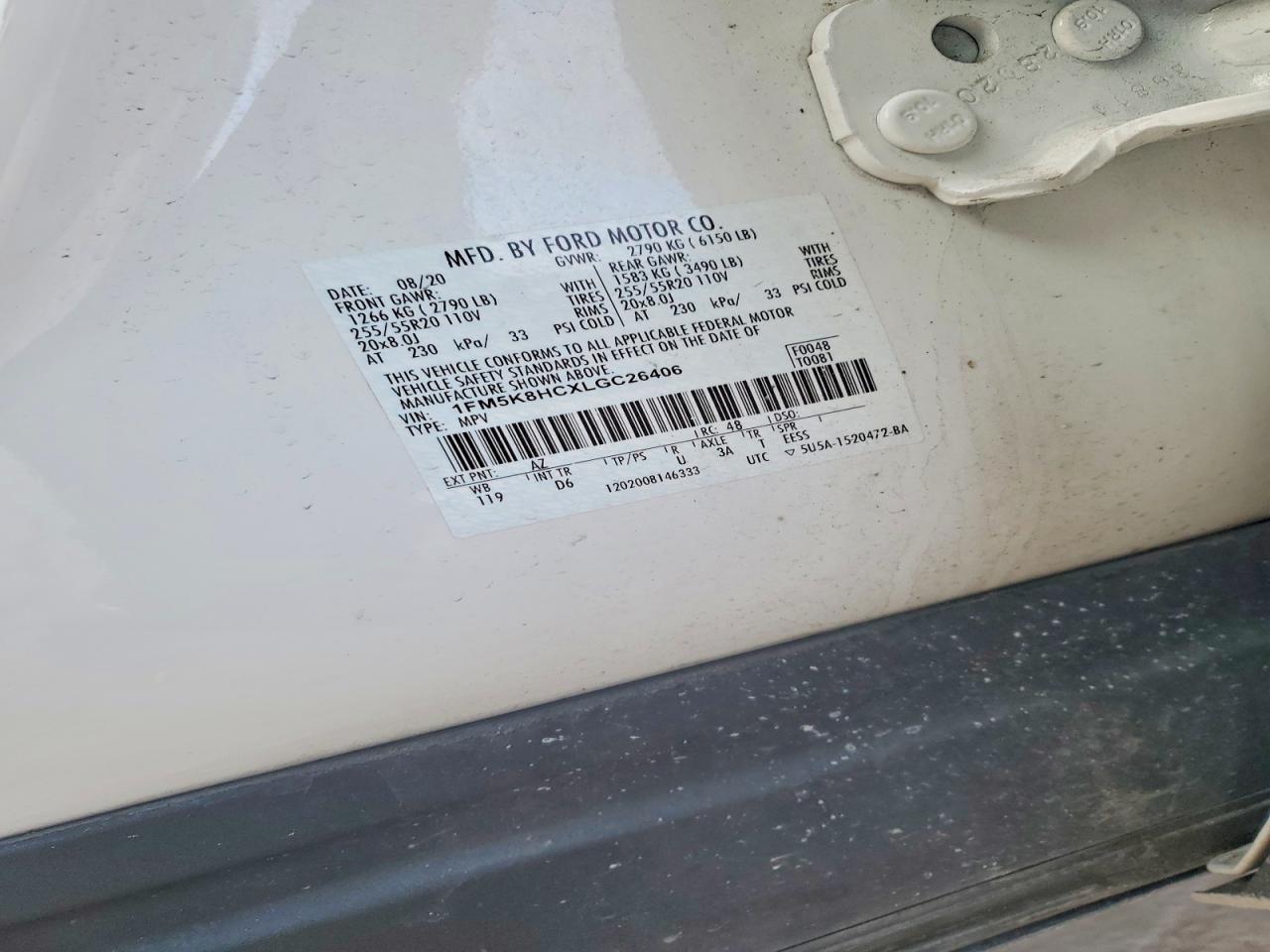 2020 FORD EXPLORER PLATINUM photo 13