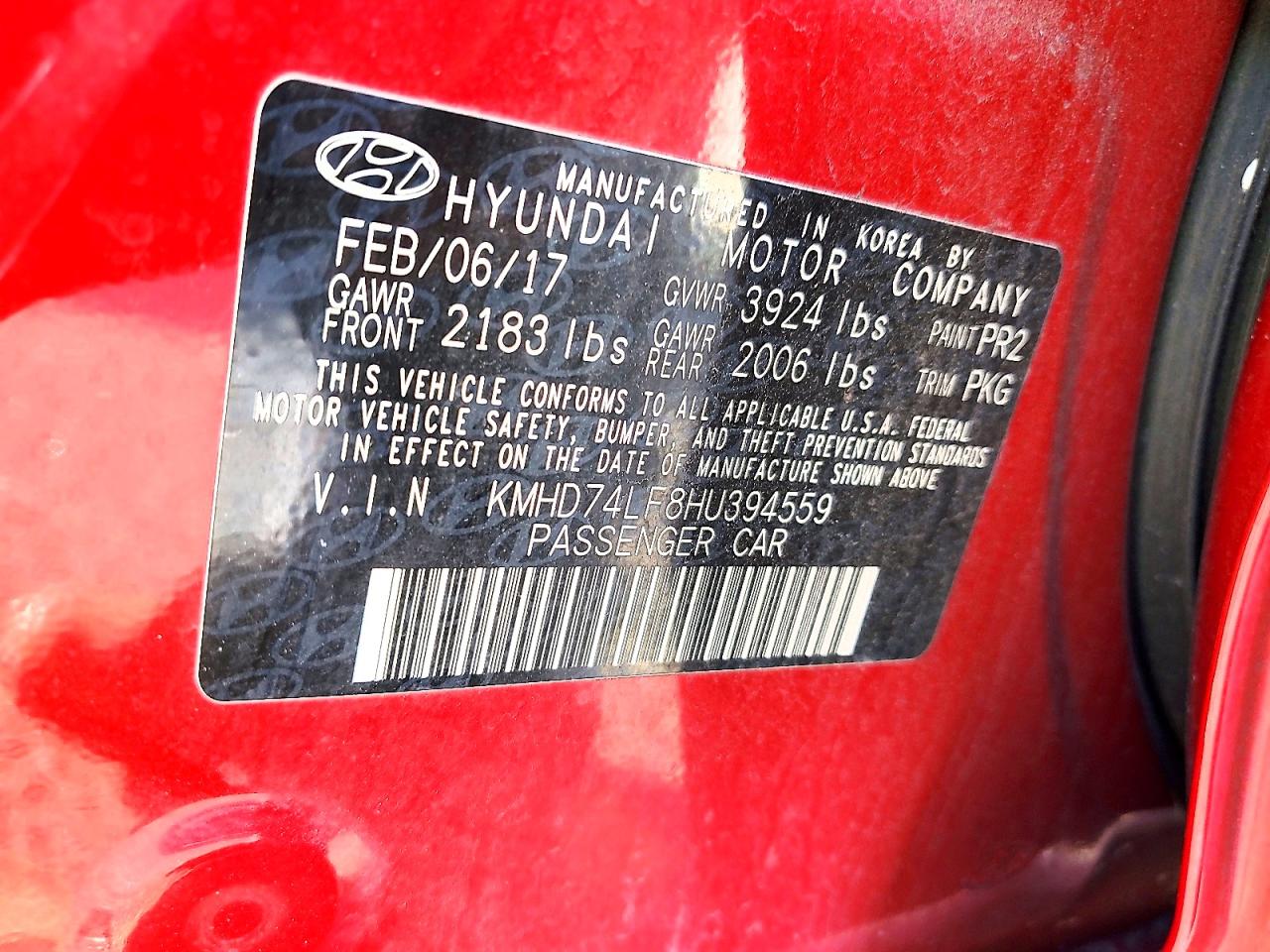 2017 HYUNDAI ELANTRA SE photo 13