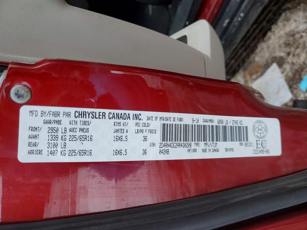 2010 DODGE GRAND CARAVAN SE photo 27