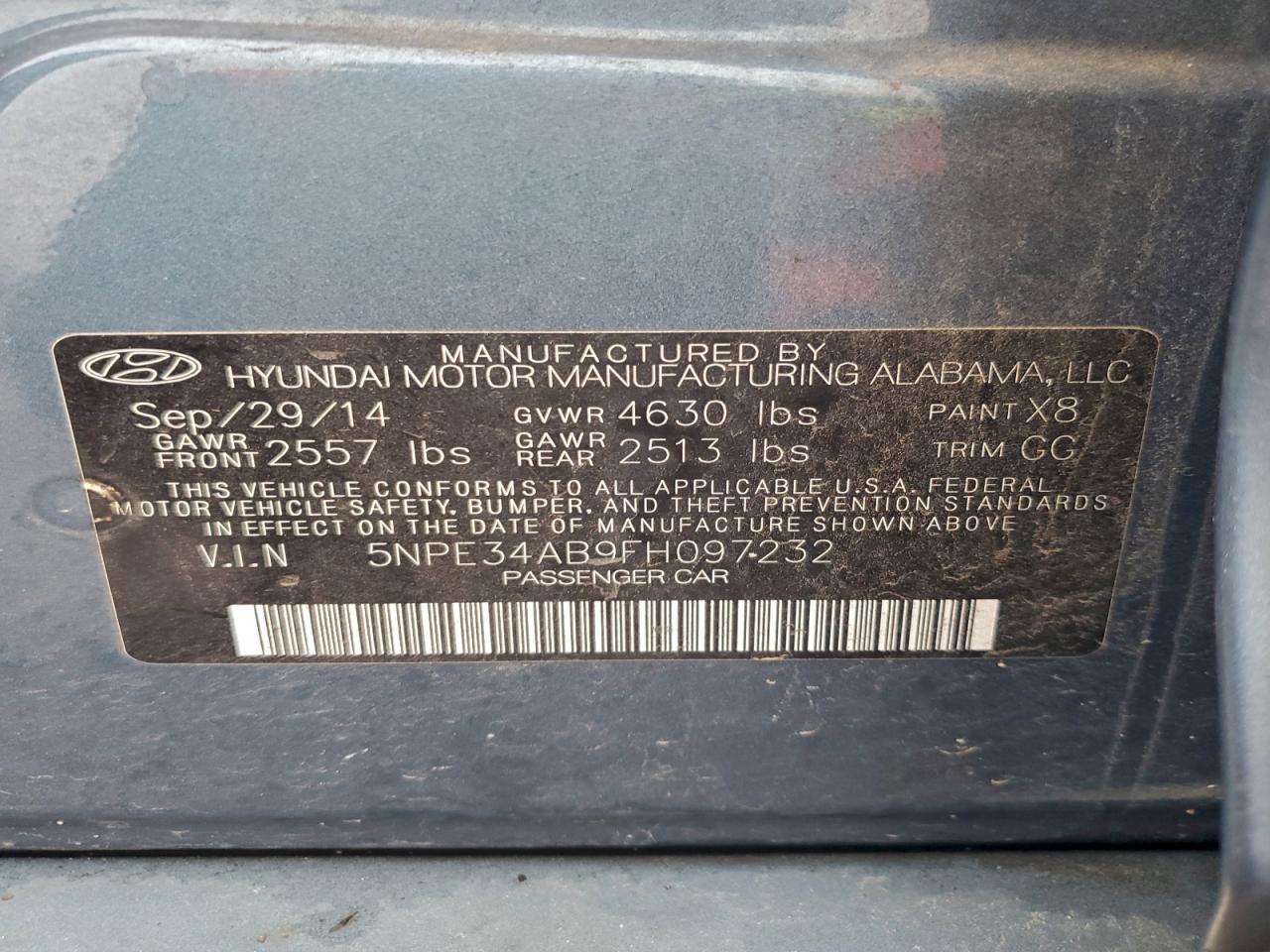 2015 HYUNDAI SONATA SPORT photo 12