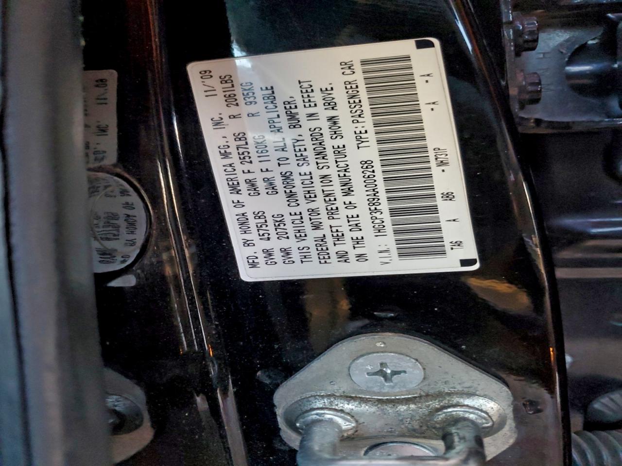 2010 HONDA ACCORD EXL photo 12