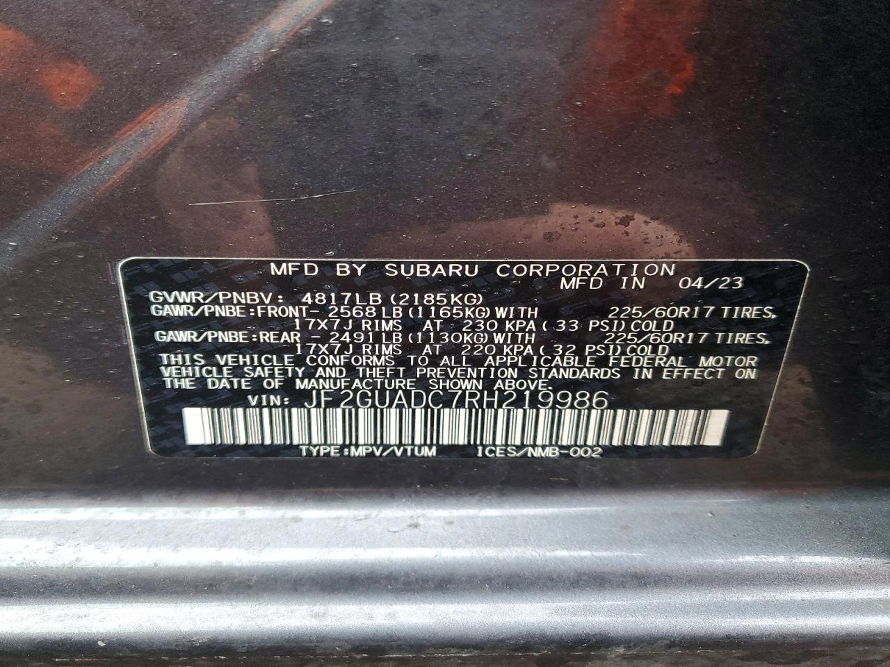 2024 SUBARU CROSSTREK PREMIUM photo 13