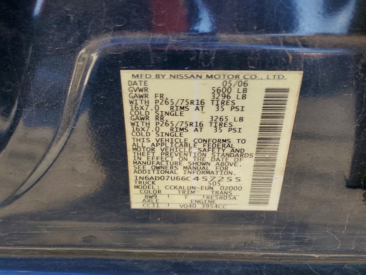 2006 NISSAN FRONTIER CREW CAB LE photo 12