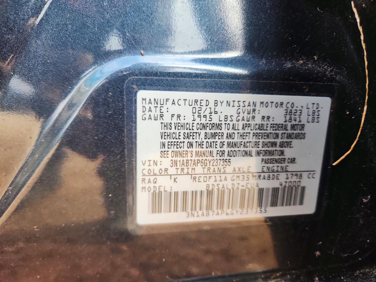 2016 NISSAN SENTRA S photo 23