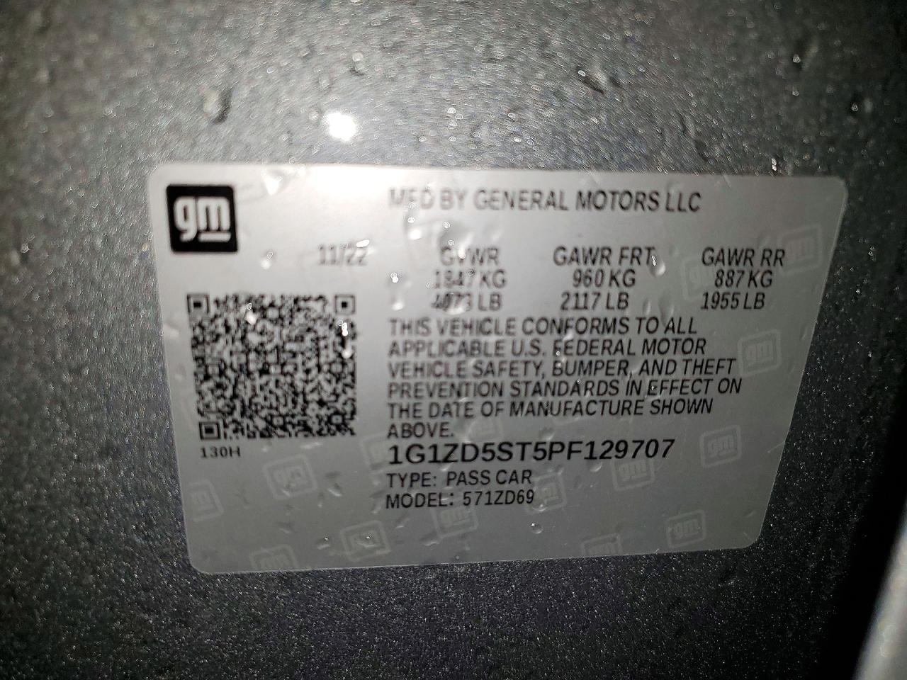 2023 CHEVROLET MALIBU LT photo 13