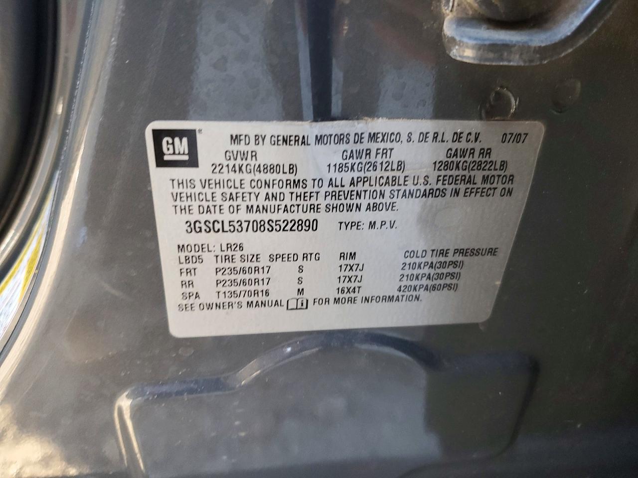 2008 SATURN VUE XR photo 25