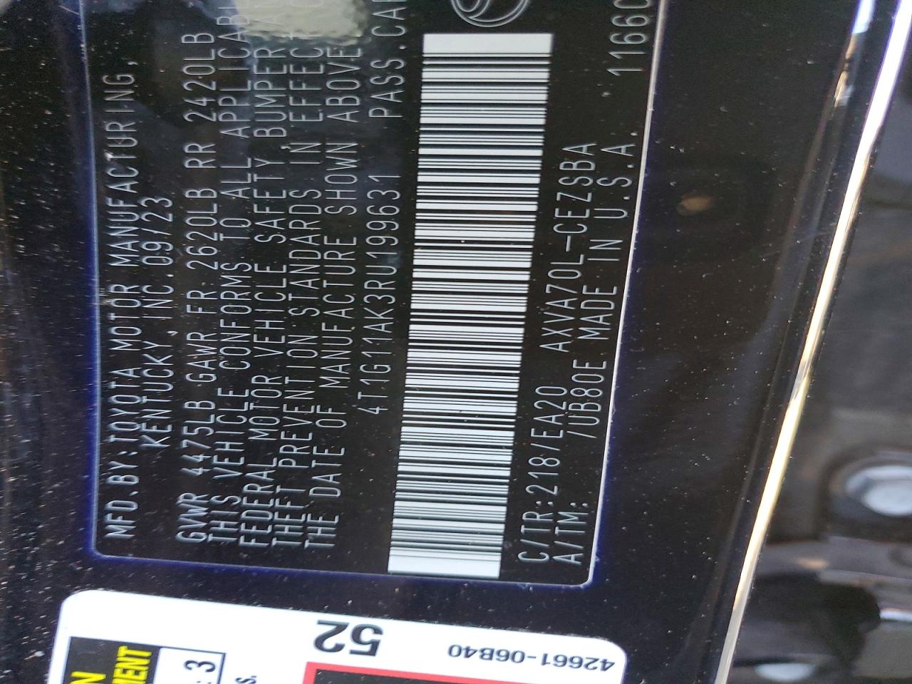 2024 TOYOTA CAMRY SE NIGHT SHADE photo 12