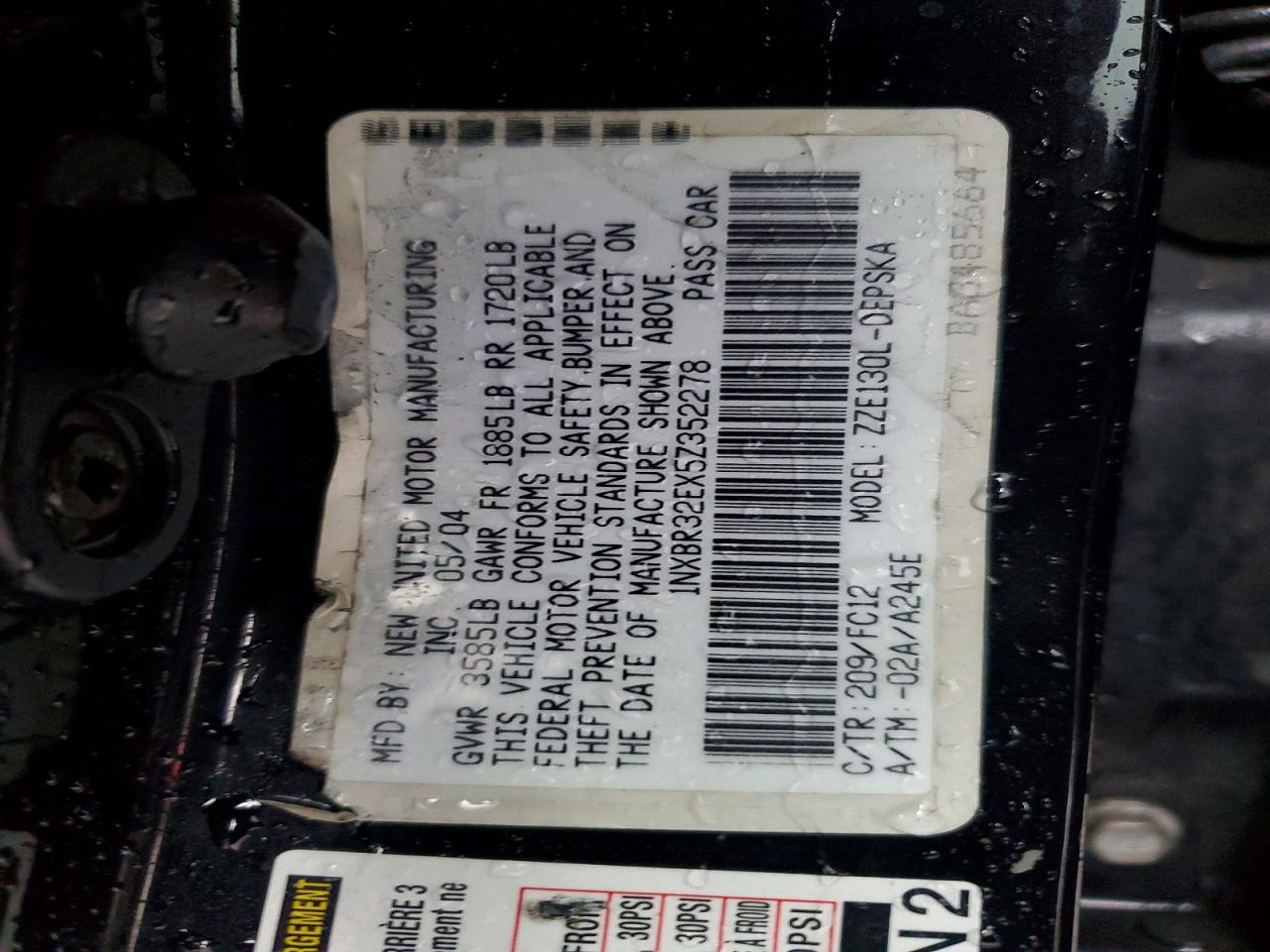 2005 TOYOTA COROLLA CE photo 13
