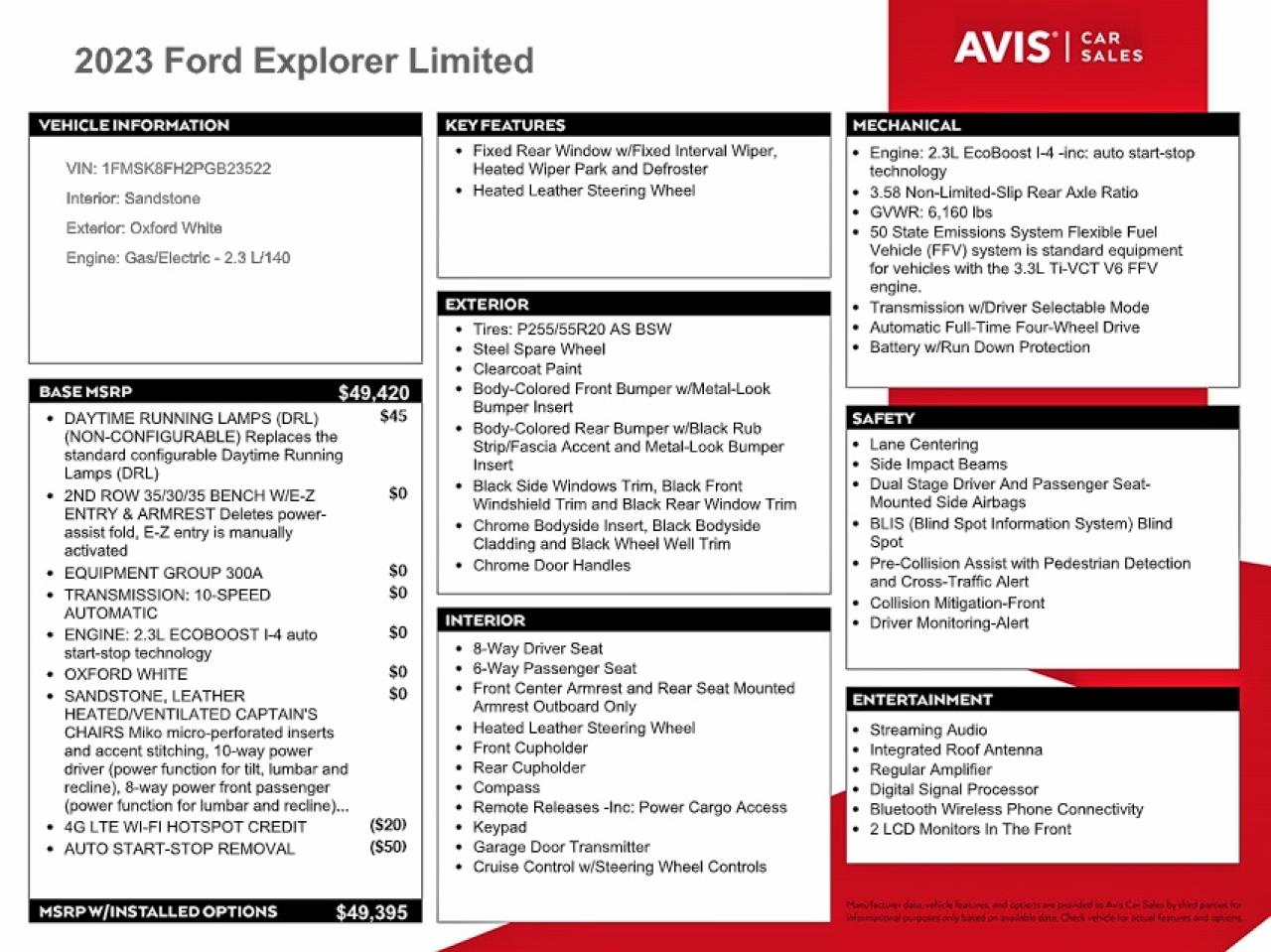 2023 FORD EXPLORER LIMITED photo 13