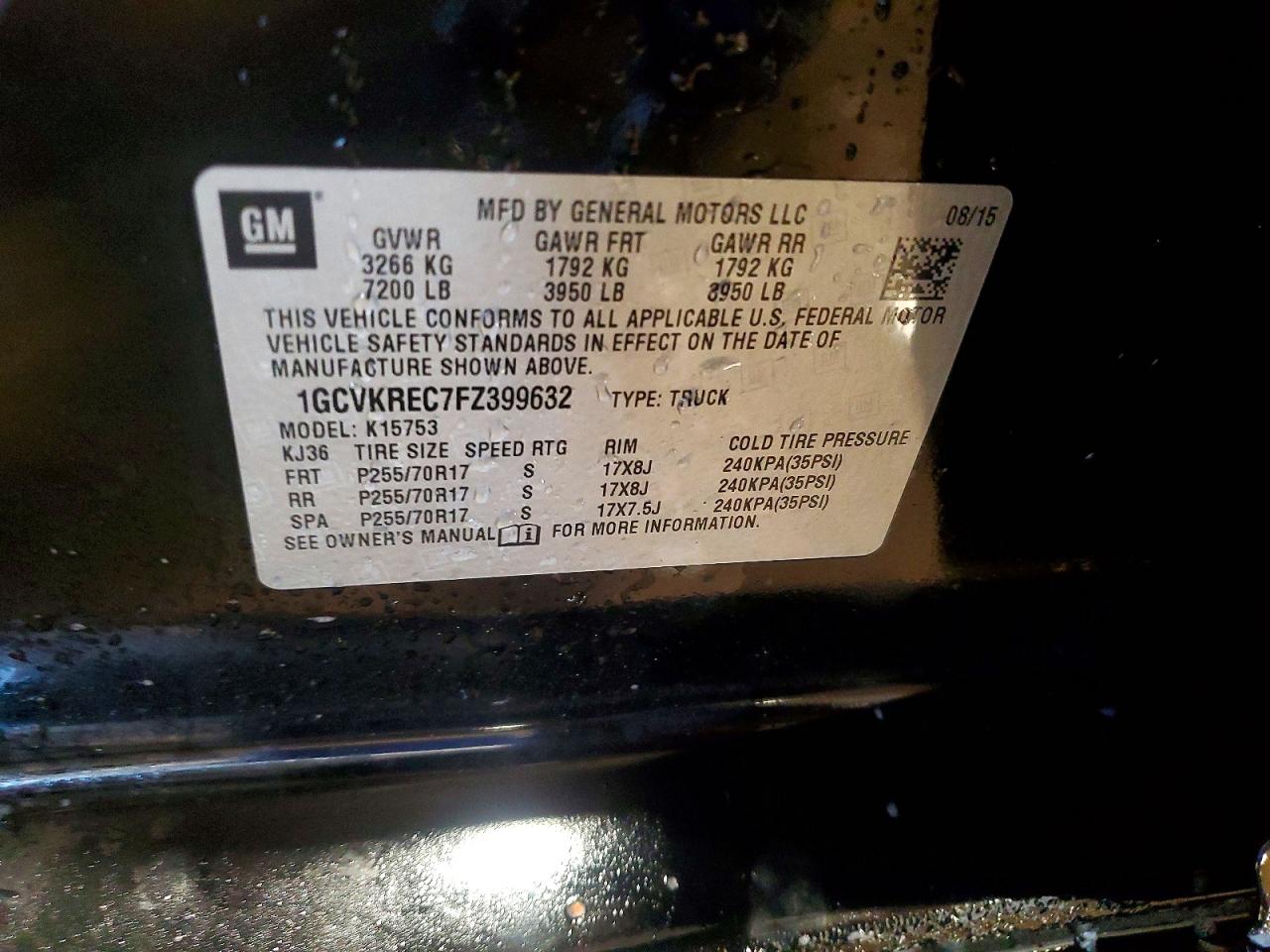 2015 CHEVROLET SILVERADO K1500 LT photo 12