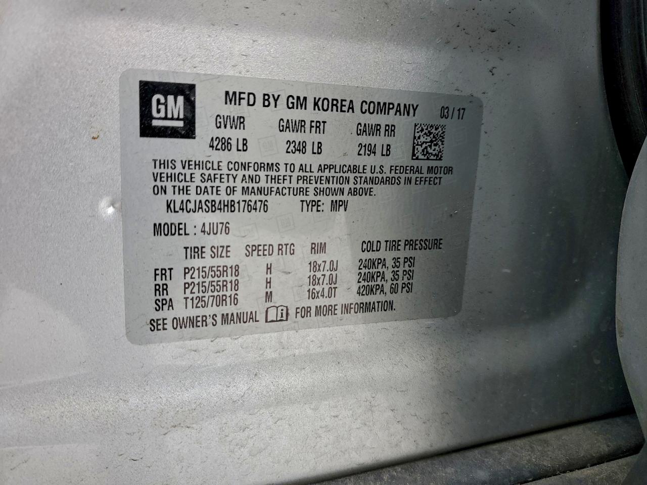 2017 BUICK ENCORE PREFERRED photo 13