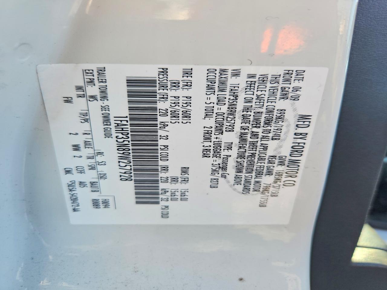 2009 FORD FOCUS SE photo 12