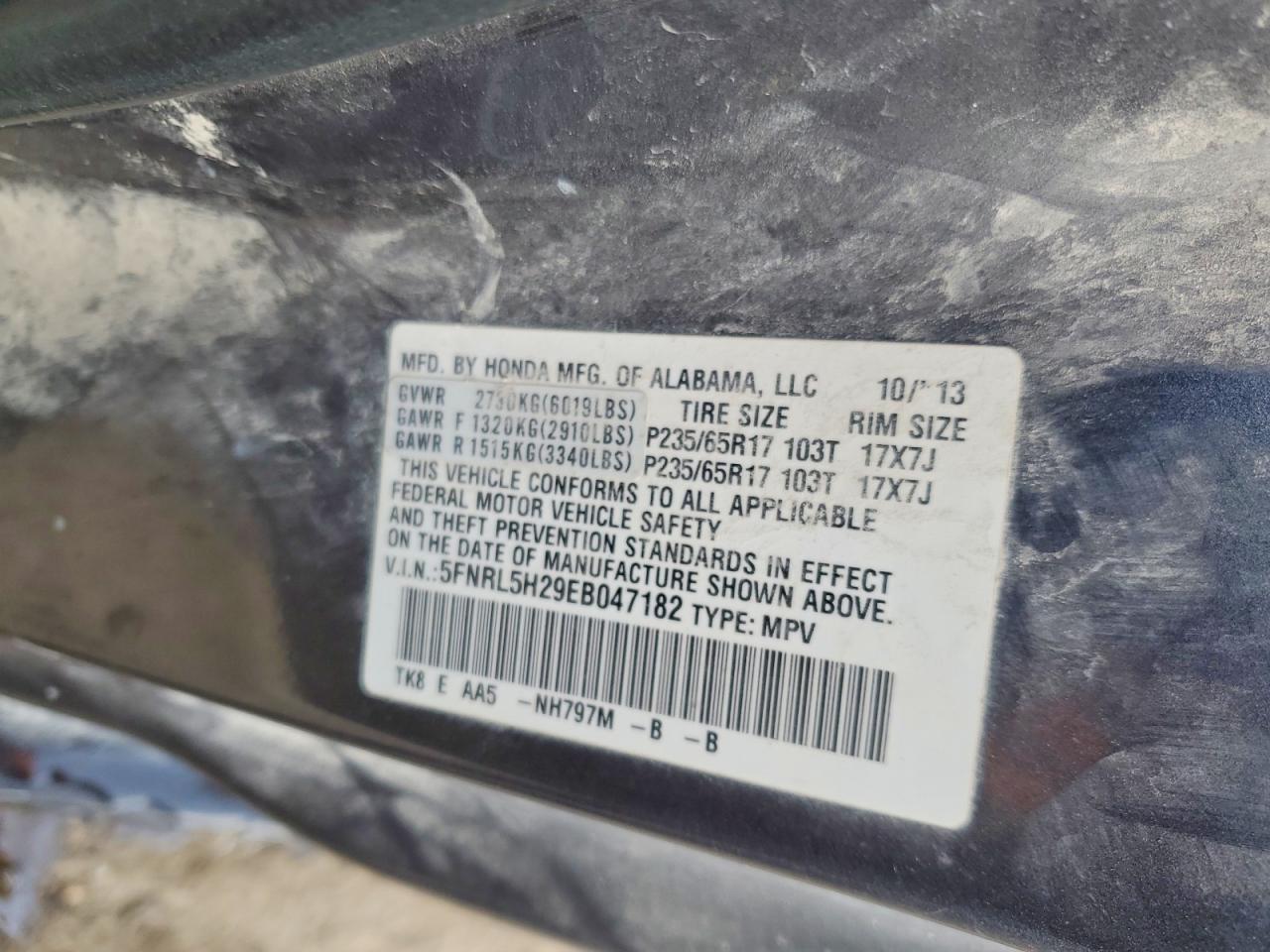 2014 HONDA ODYSSEY LX photo 13