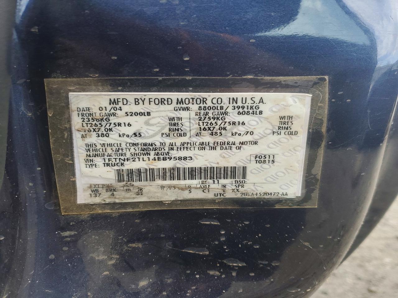 2004 FORD F250 SUPER DUTY photo 12