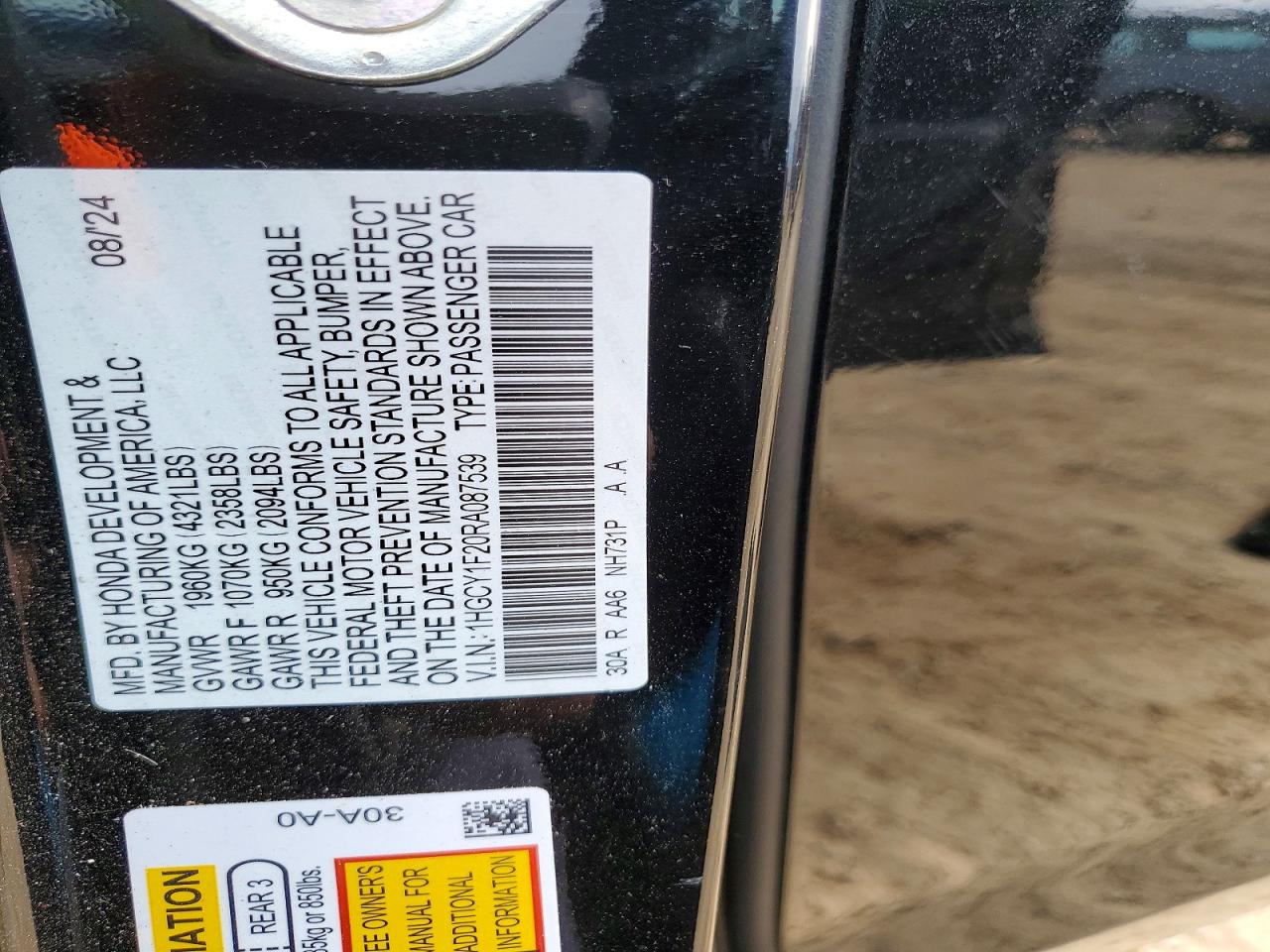 2024 HONDA ACCORD LX photo 13