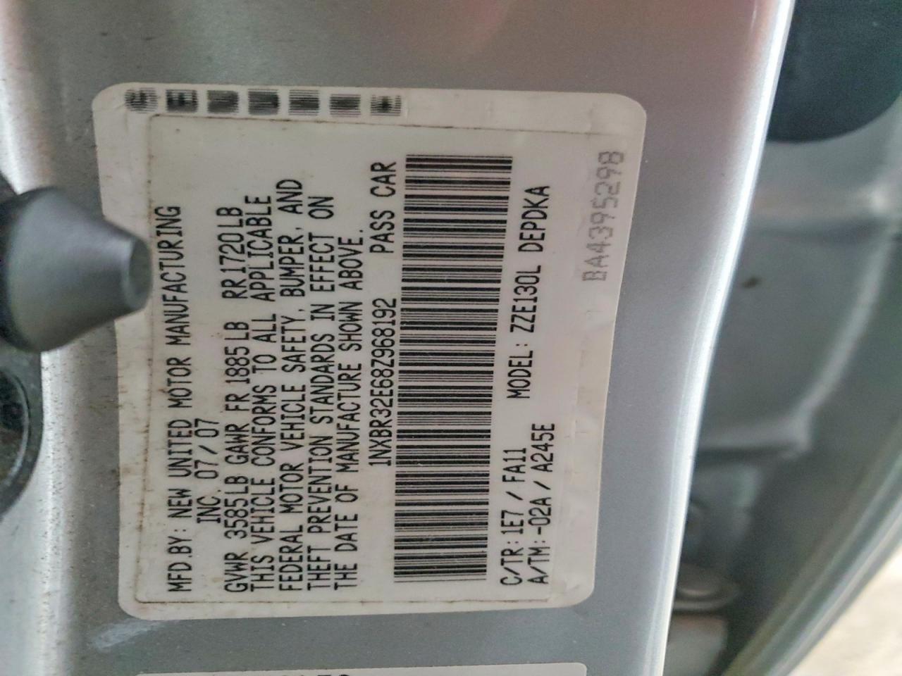 2008 TOYOTA COROLLA CE photo 12
