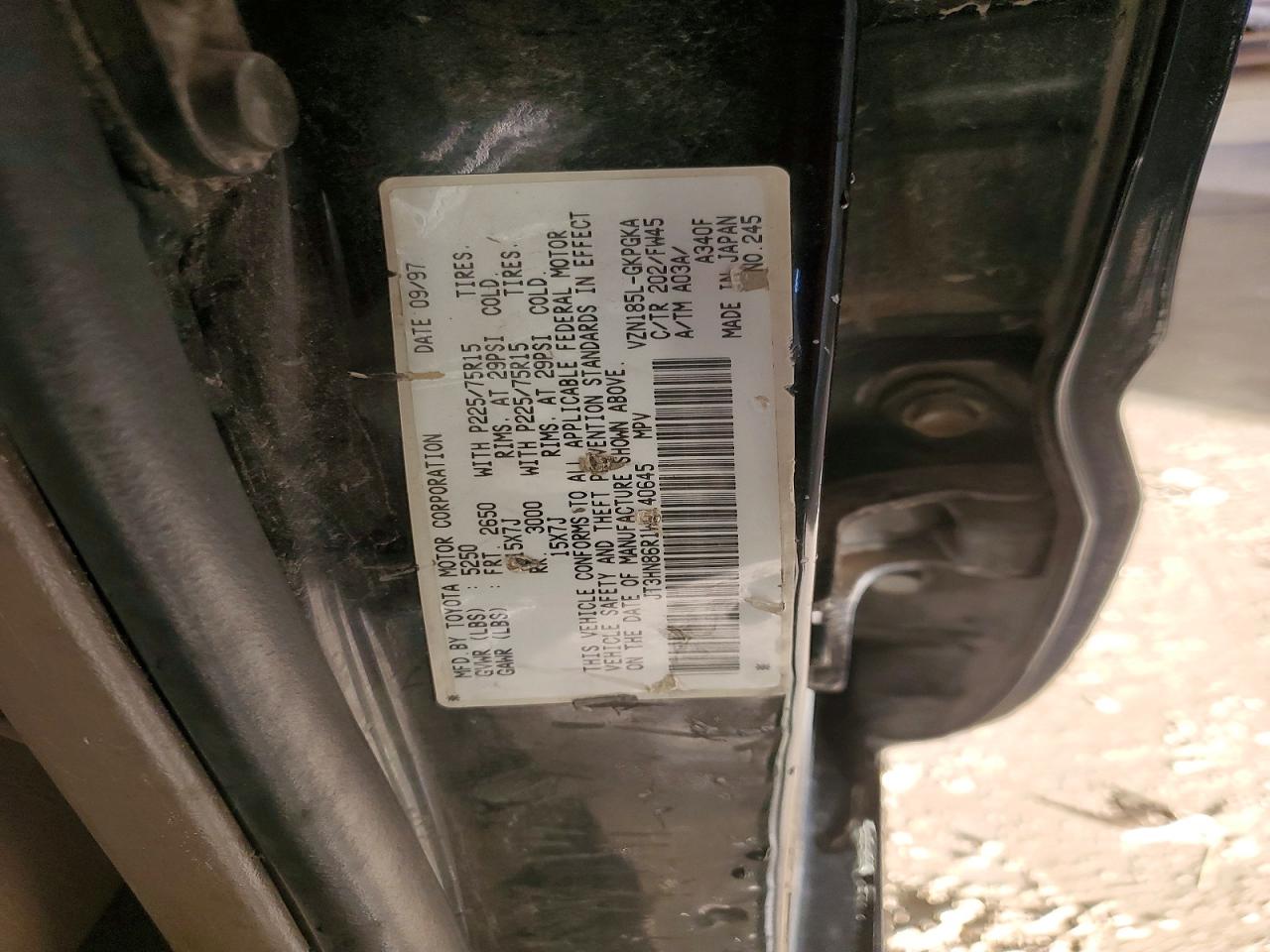 1998 TOYOTA 4RUNNER SR5 photo 14