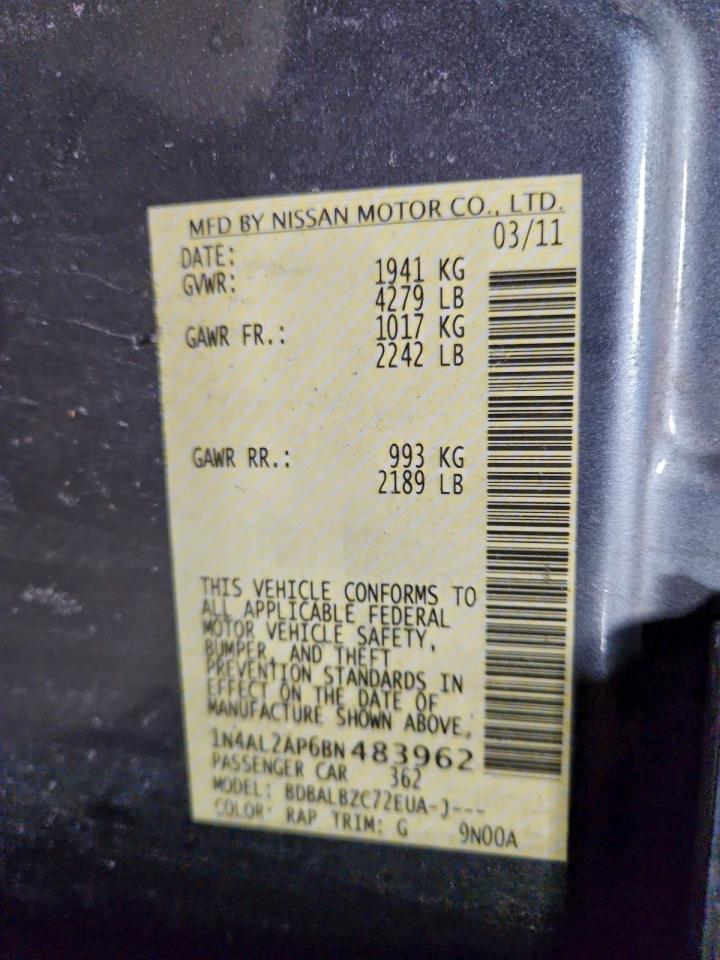 2011 NISSAN ALTIMA BASE photo 34