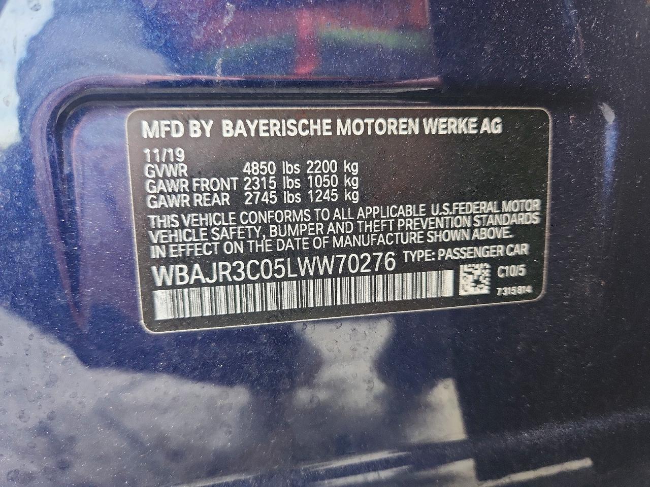 2020 BMW 530 I photo 12