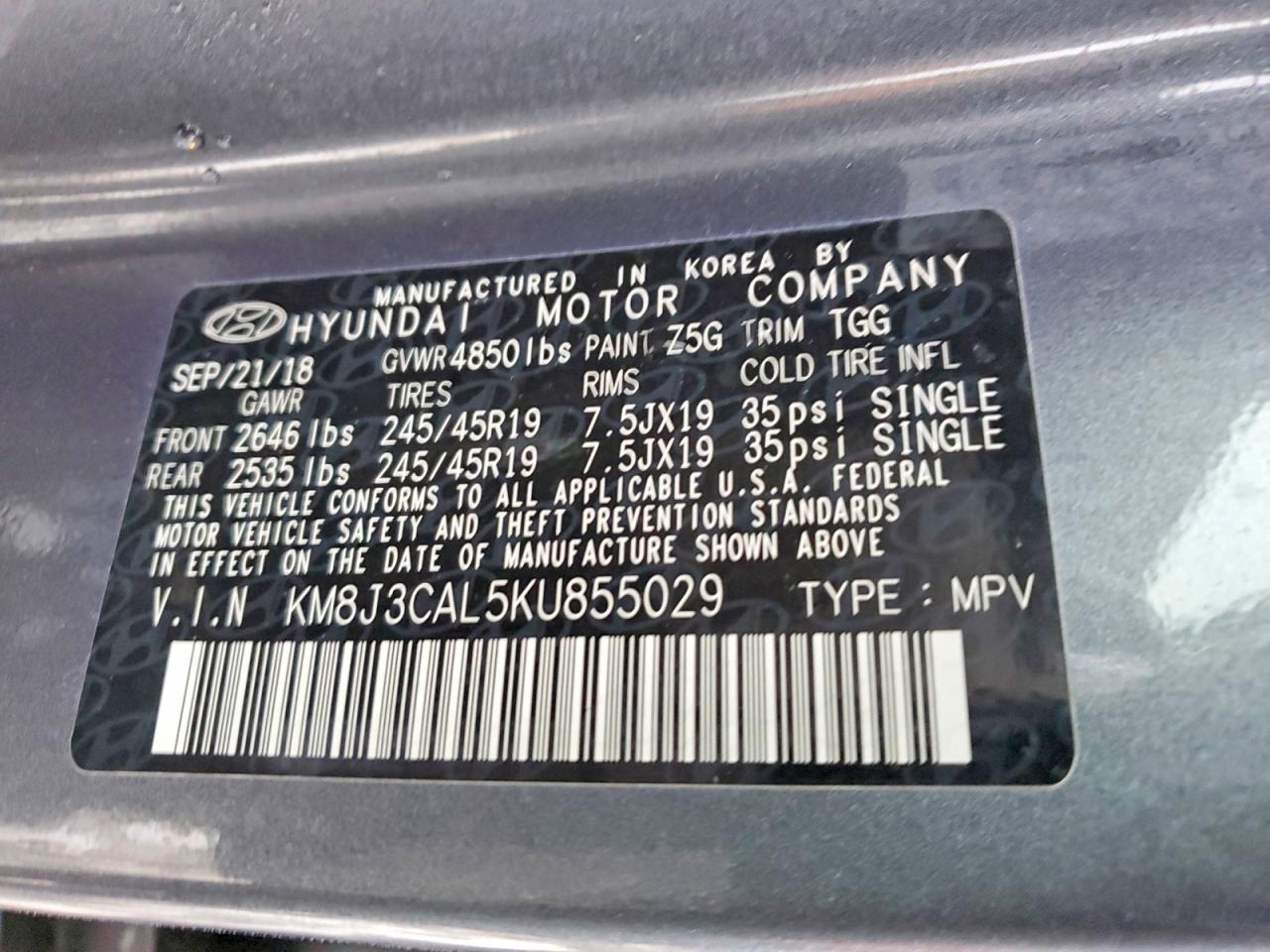 2019 HYUNDAI TUCSON LIMITED photo 14