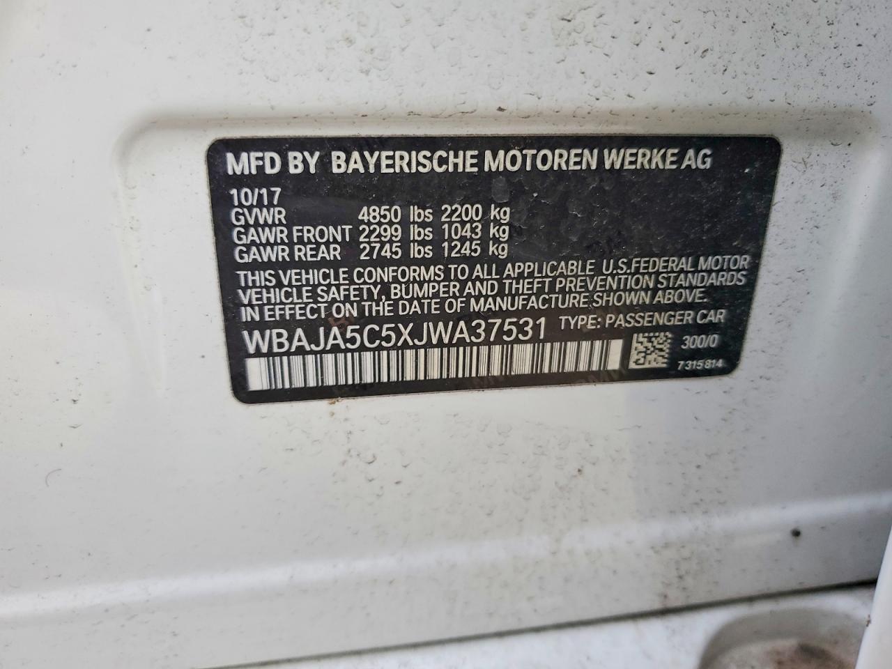 2018 BMW 530 I photo 12