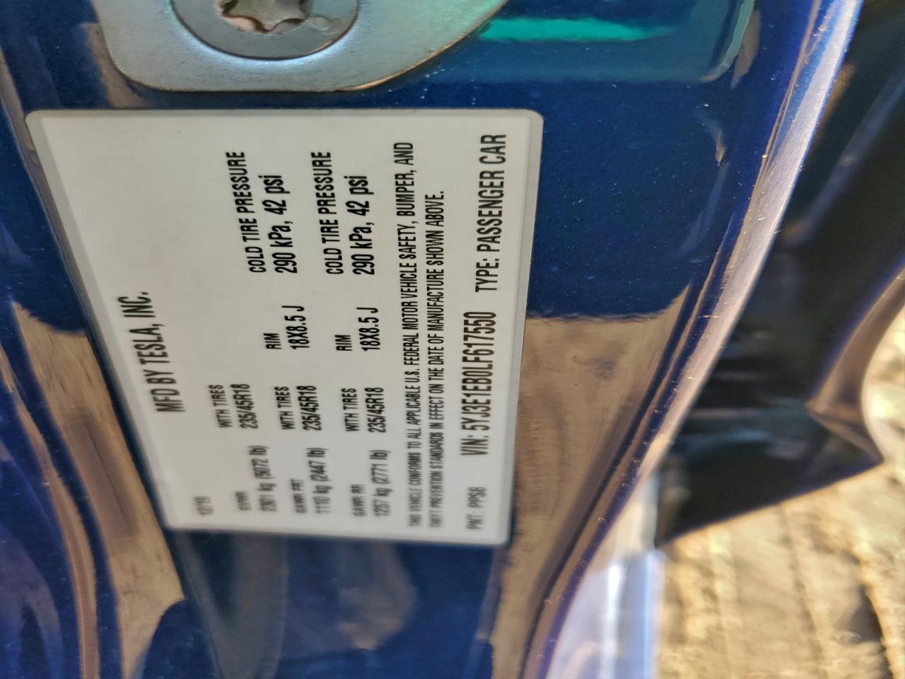 2020 TESLA MODEL 3 photo 12
