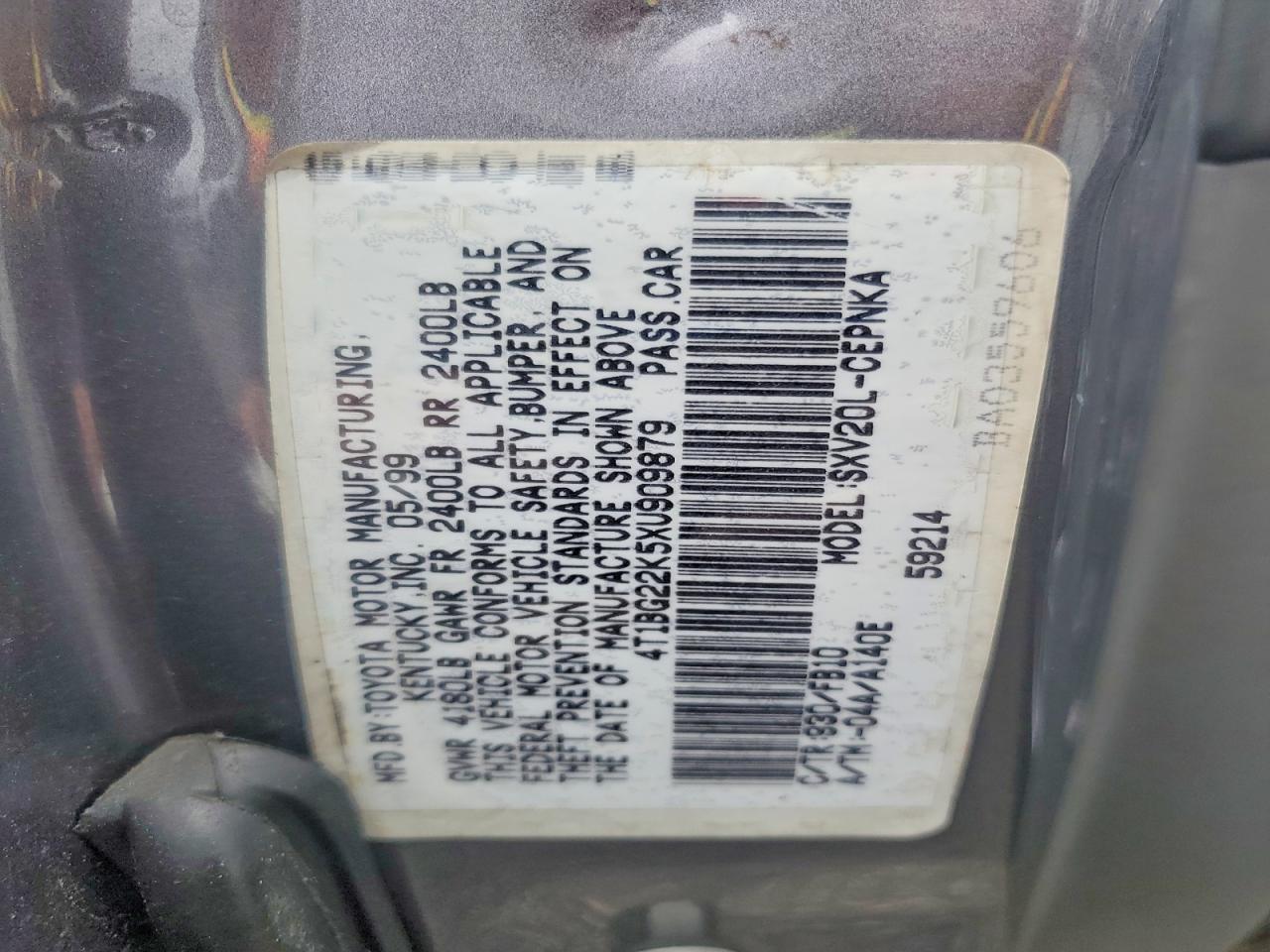 1999 TOYOTA CAMRY CE photo 23