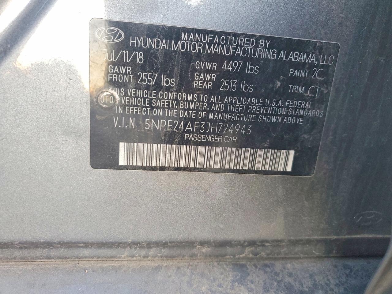 2018 HYUNDAI SONATA SE photo 12
