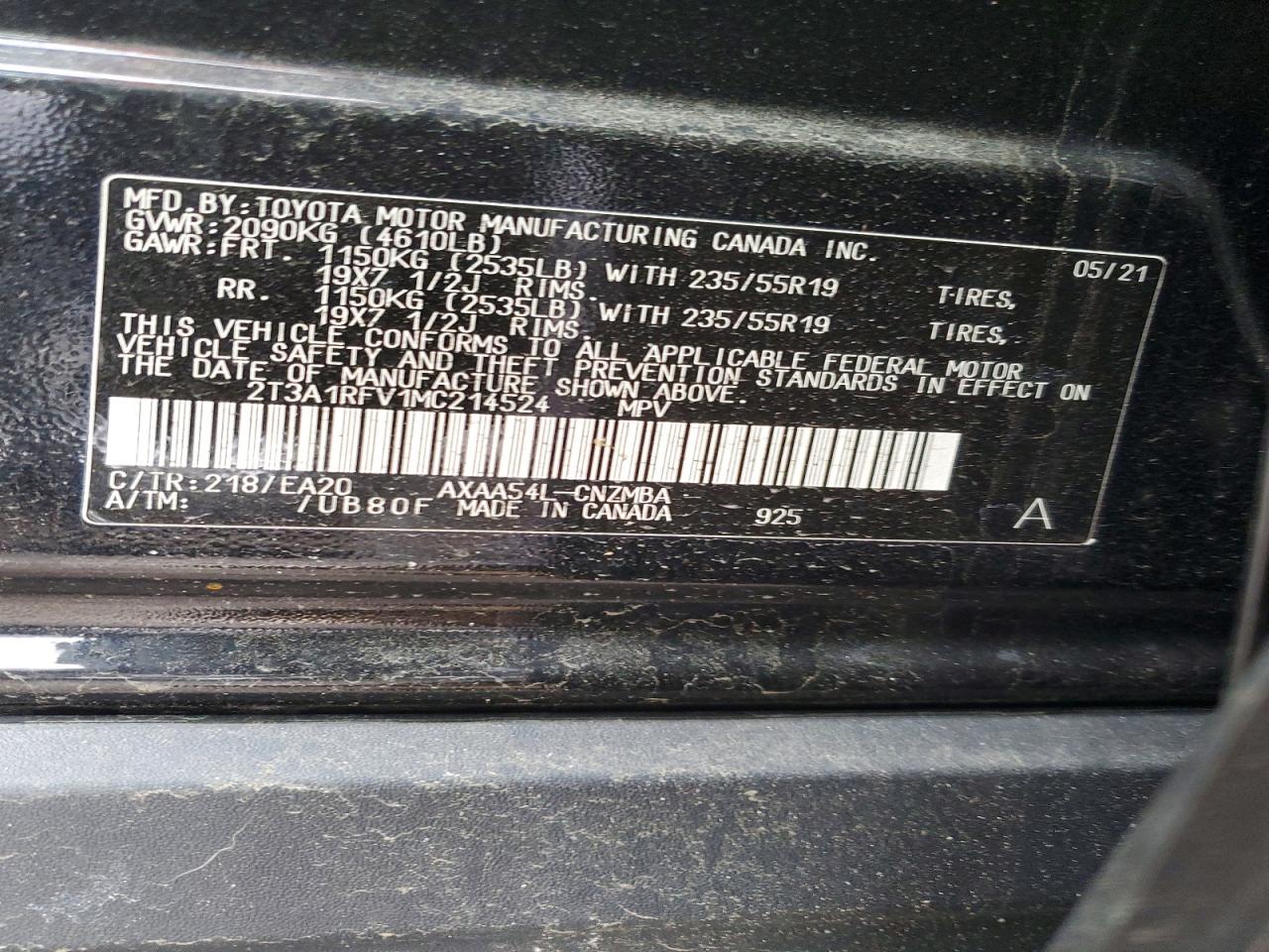 2021 TOYOTA RAV4 XLE PREMIUM photo 13